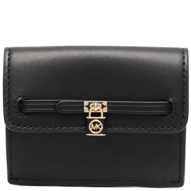 MICHAEL KORS Piniginė moterims, Juoda, SM flap card case 1
