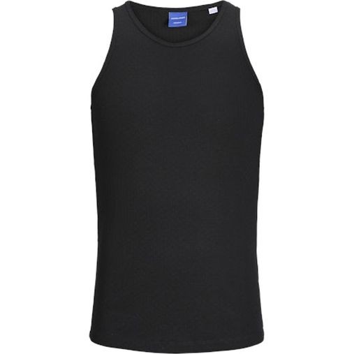 JACK & JONES Marškiniai be rankovių vyrams, Juoda, Hydra pointelle tank top 1