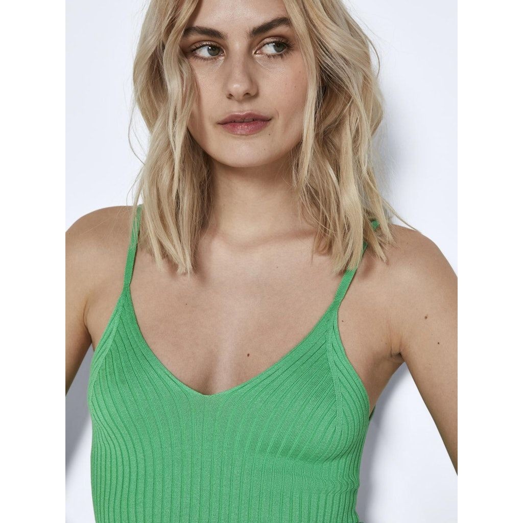 NOISY MAY Mini suknelė moterims, Žalia, NMDELUCA S/L V-NECK R 4
