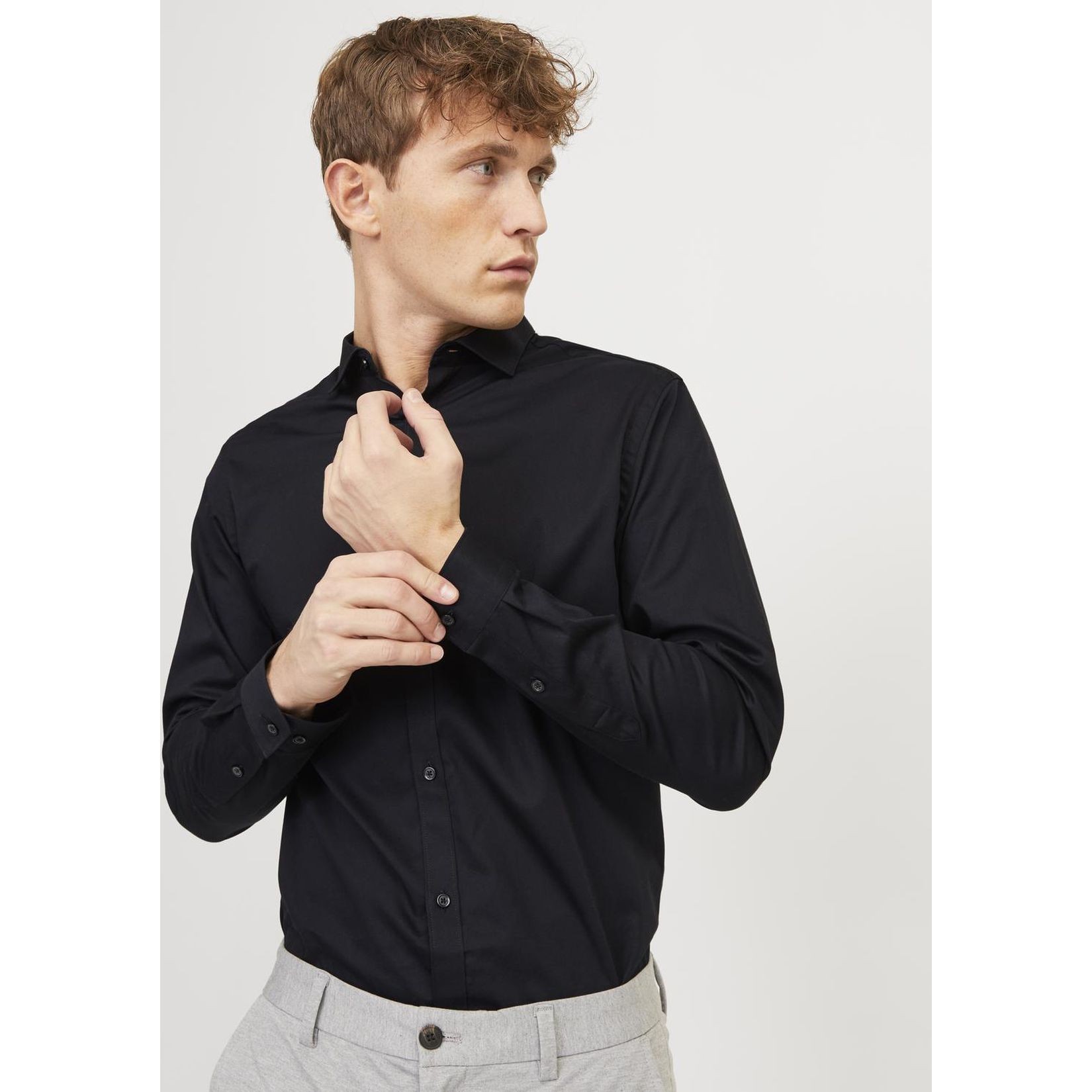 JACK & JONES Marškiniai vyrams, Juoda, JPRBLACARDIFF SHIRT L/ 6