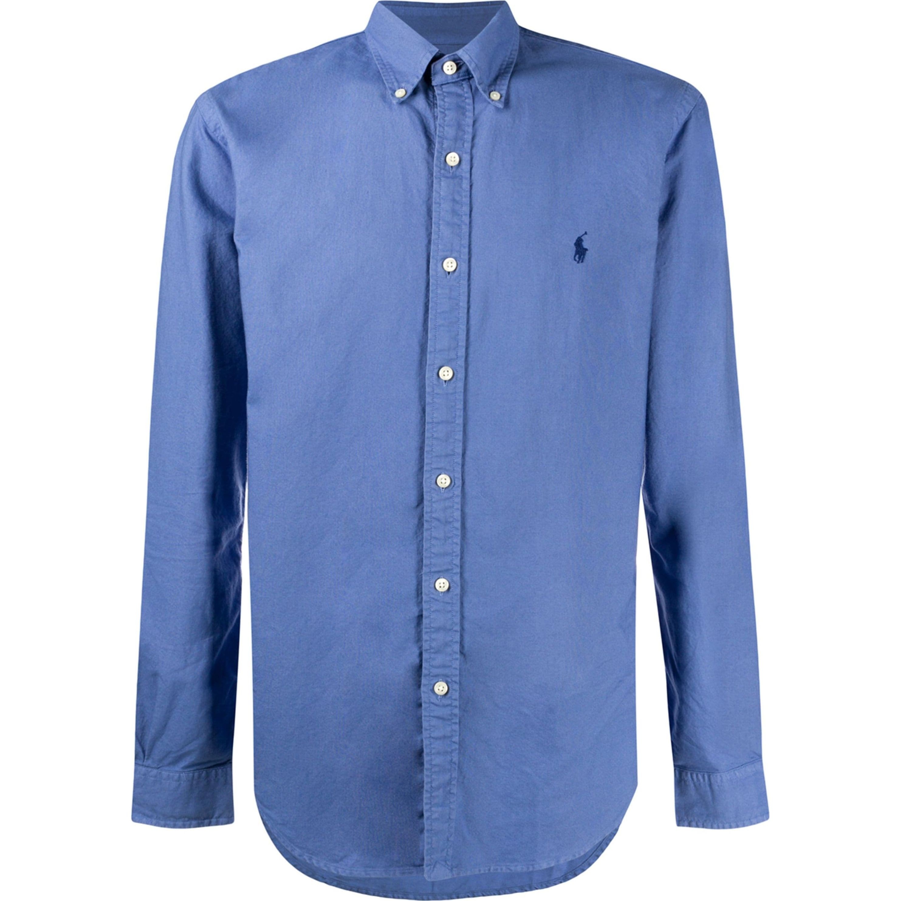 POLO RALPH LAUREN Marškiniai ilgomis rankovėmis vyrams, Mėlyna, Long sleeve shirt