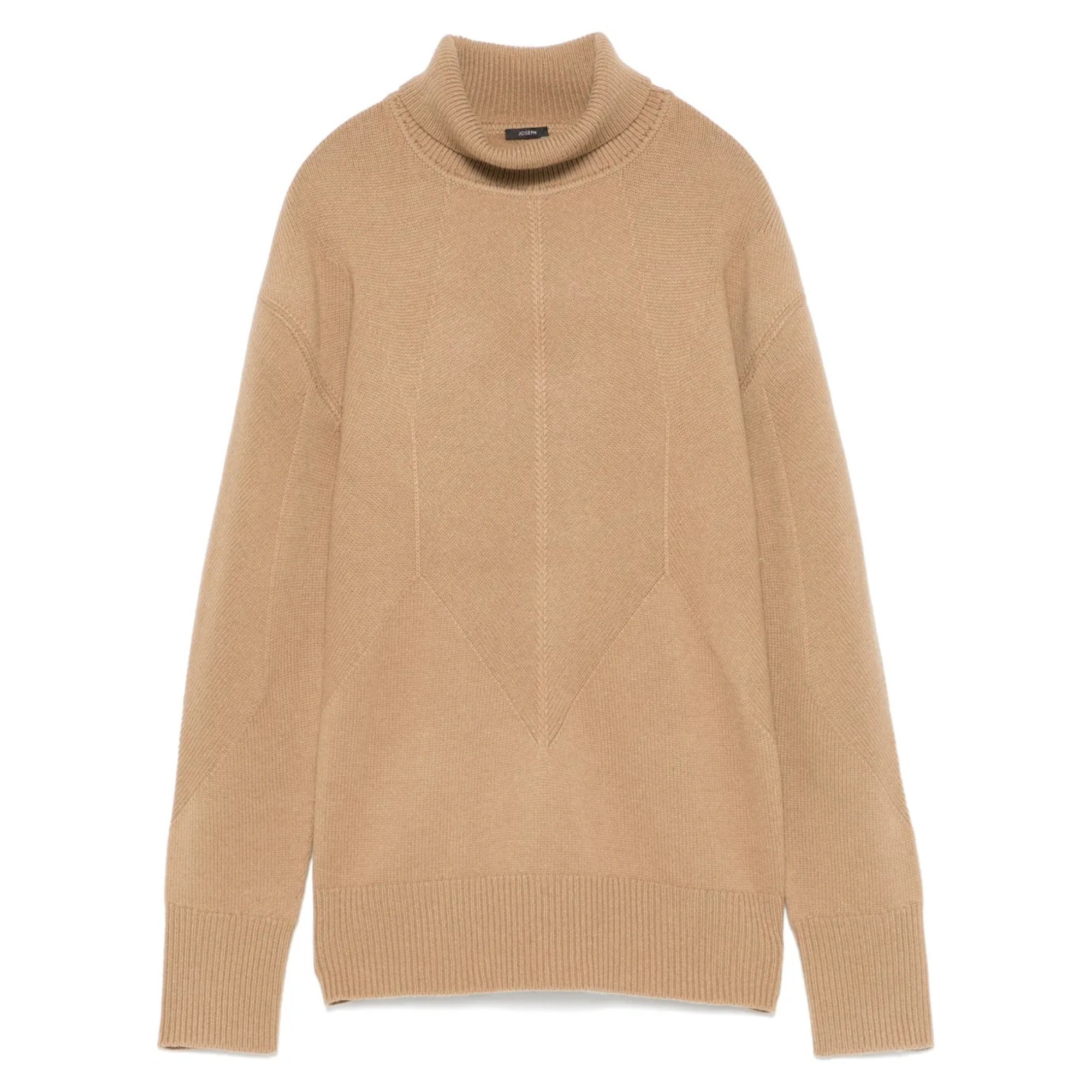 JOSEPH Megztinis moterims, Ruda, Soft wool high neck sweater 1
