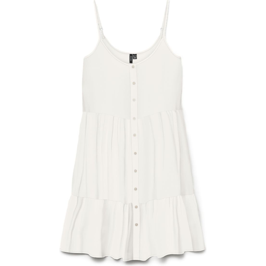 VERO MODA Mini suknelė moterims, Balta, Bumpy short singlet dress 1