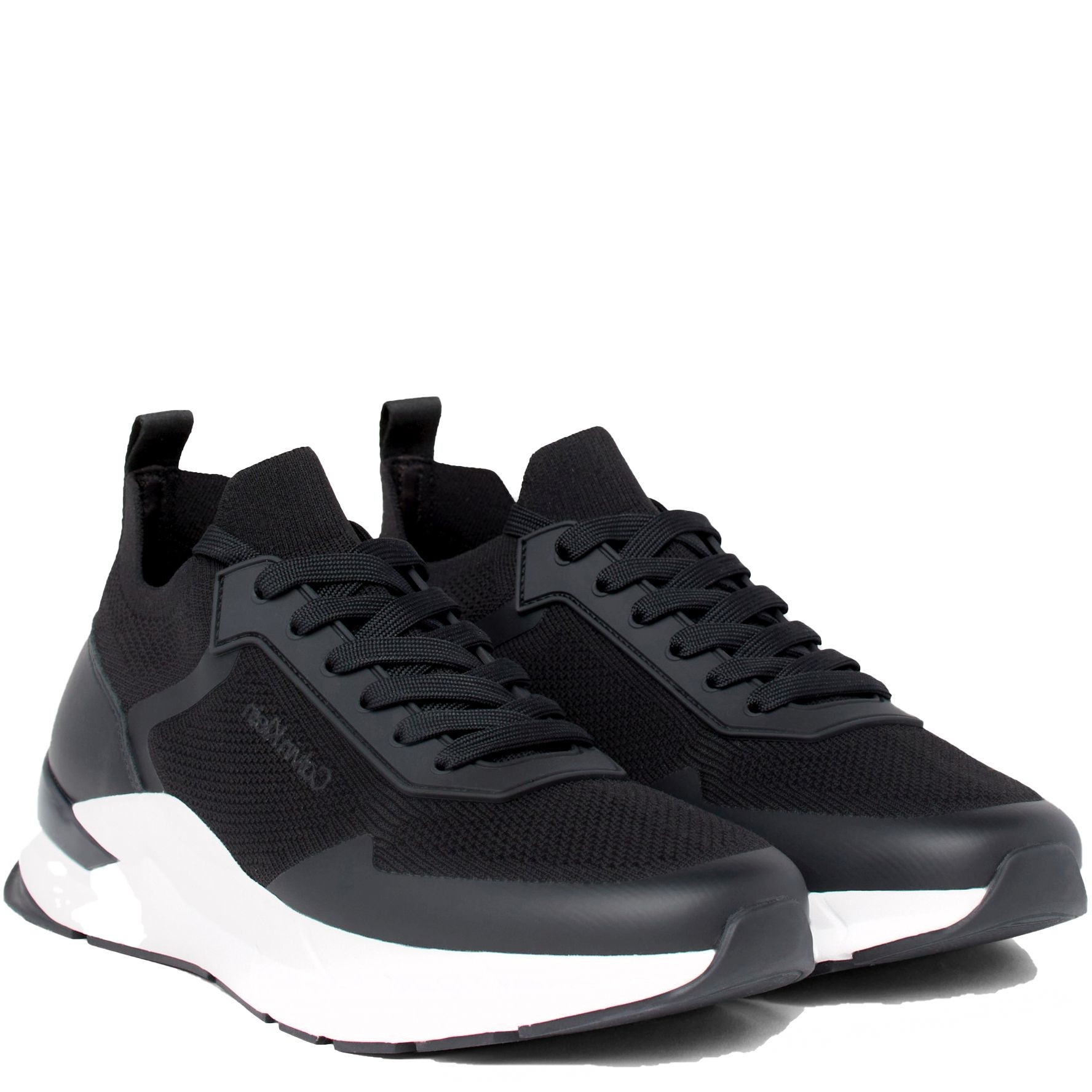 CALVIN KLEIN Laisvalaikio bateliai vyrams, Juoda, Low top lace up mix leisure 1