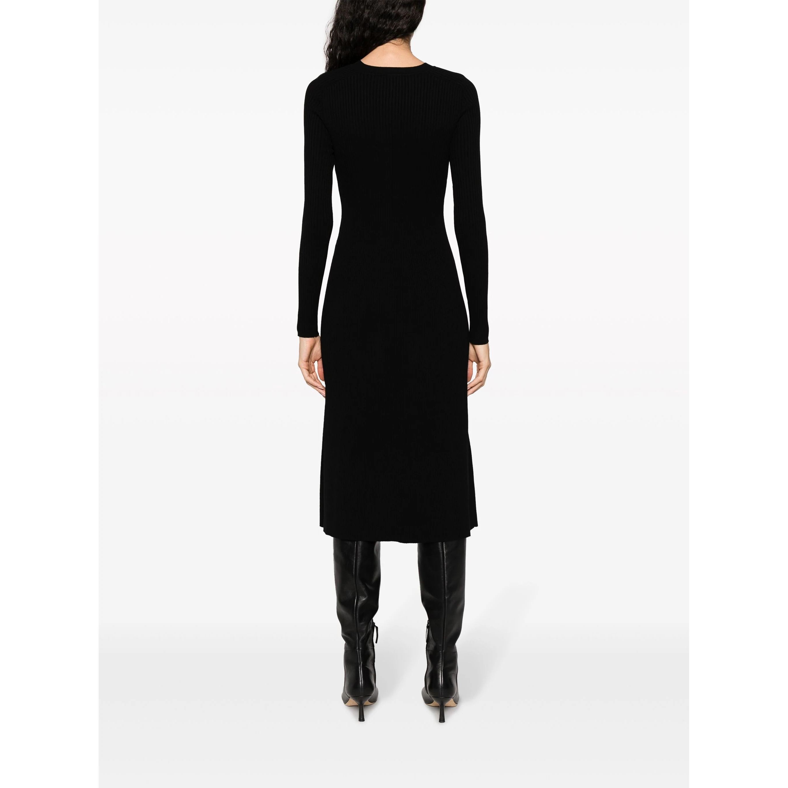 PAROSH Megzta suknelė moterims, Juoda, Reise dress 3