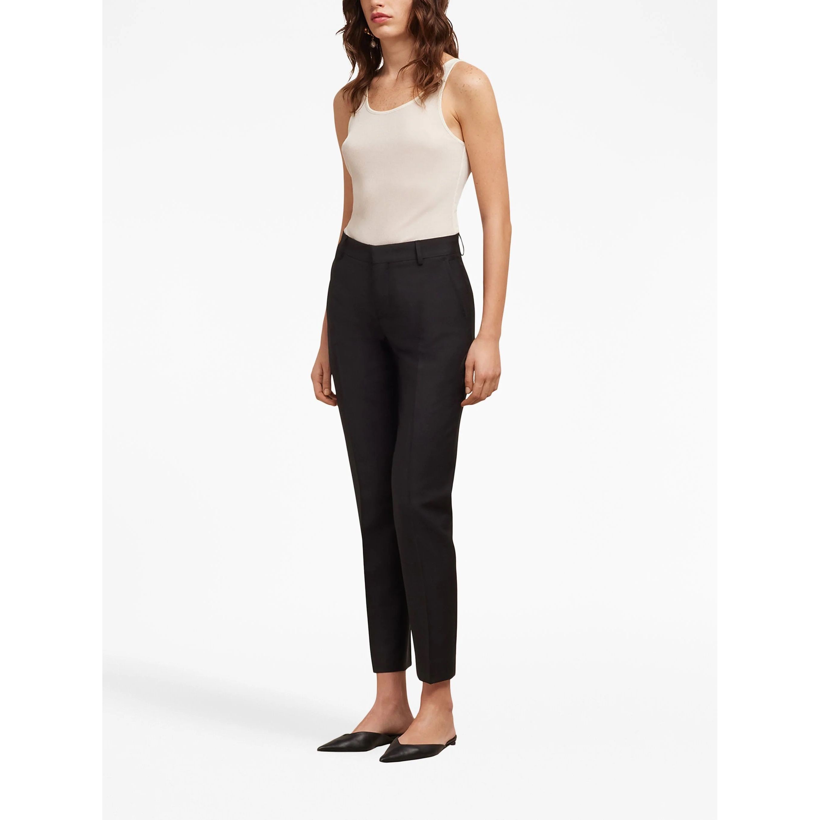 AMI PARIS Kelnės moterims, Juoda, Cigarette trousers 2