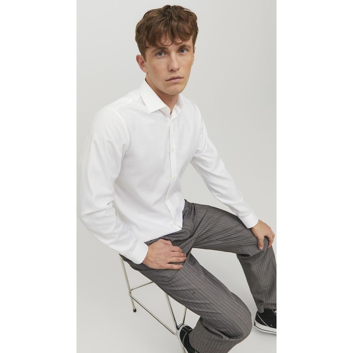 JACK & JONES Marškiniai vyrams, Balta, JPRBLAPARKER SHIRT L/S 7
