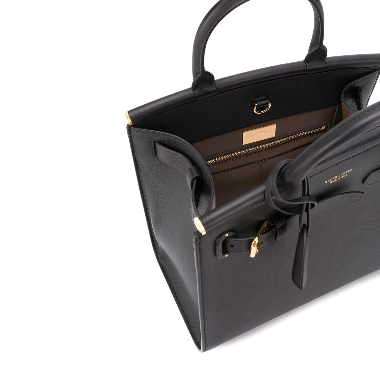 RALPH LAUREN Pirkinių krepšys moterims, Juoda, Medium 50 top handle handbag 4