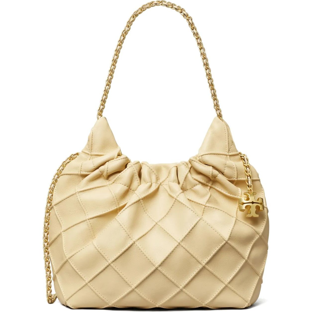 TORY BURCH Pirkinių krepšys moterims, Smėlio, Fleming mini hobo bag 1
