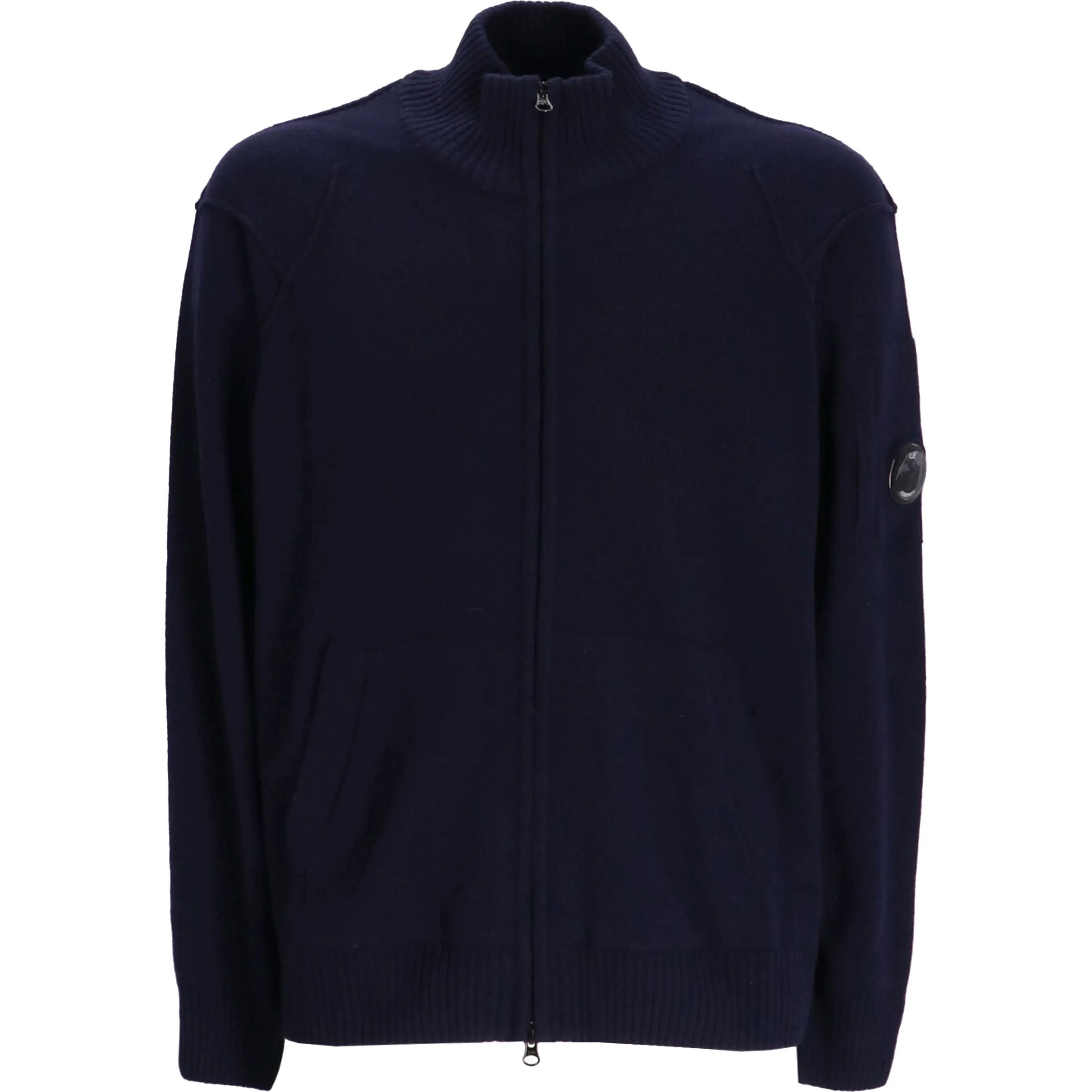 C.P. COMPANY Kardiganas vyrams, Mėlyna, Hooded waffle-knit cardigan