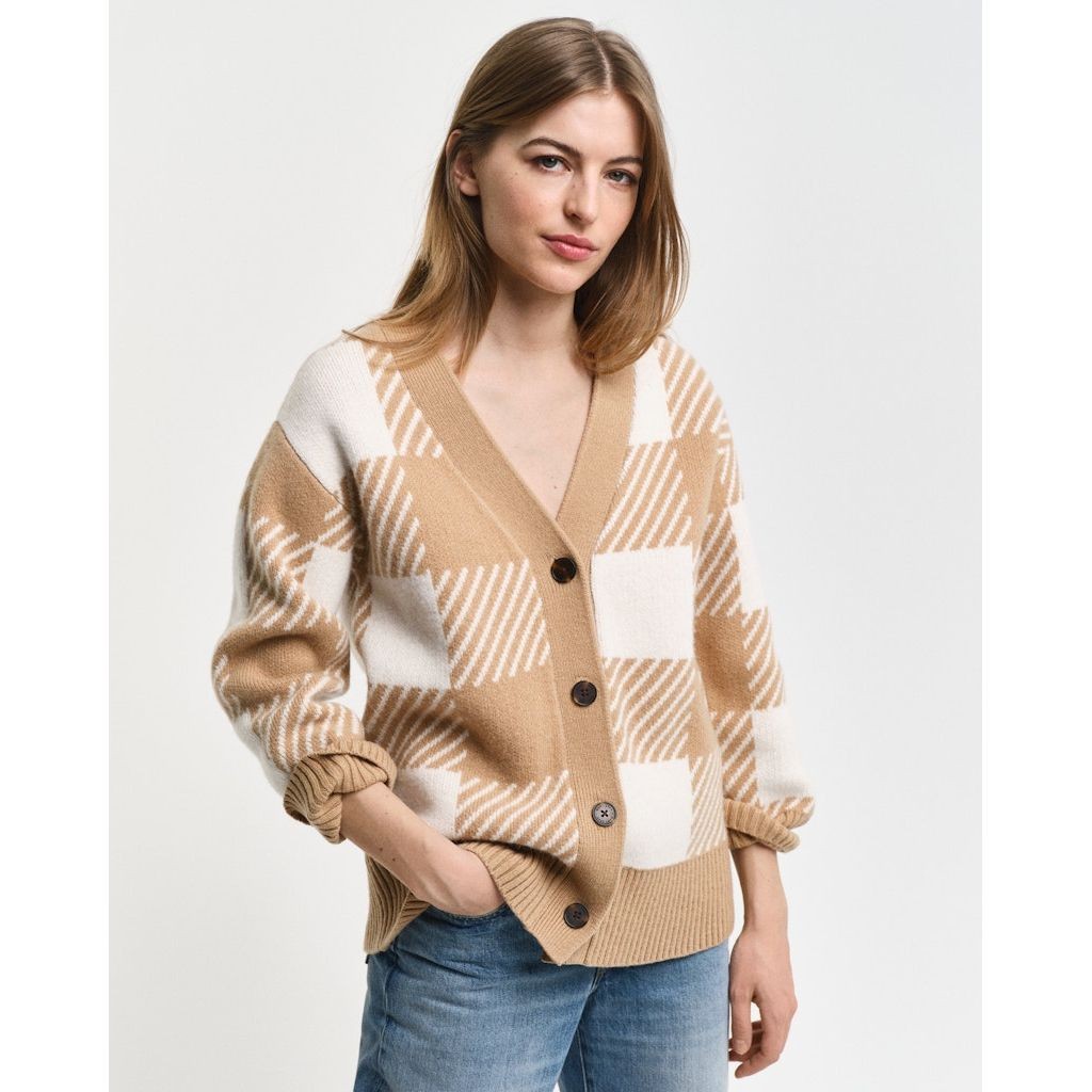 GANT Kardiganas moterims, Marga, Buffalo checked cardigan 2