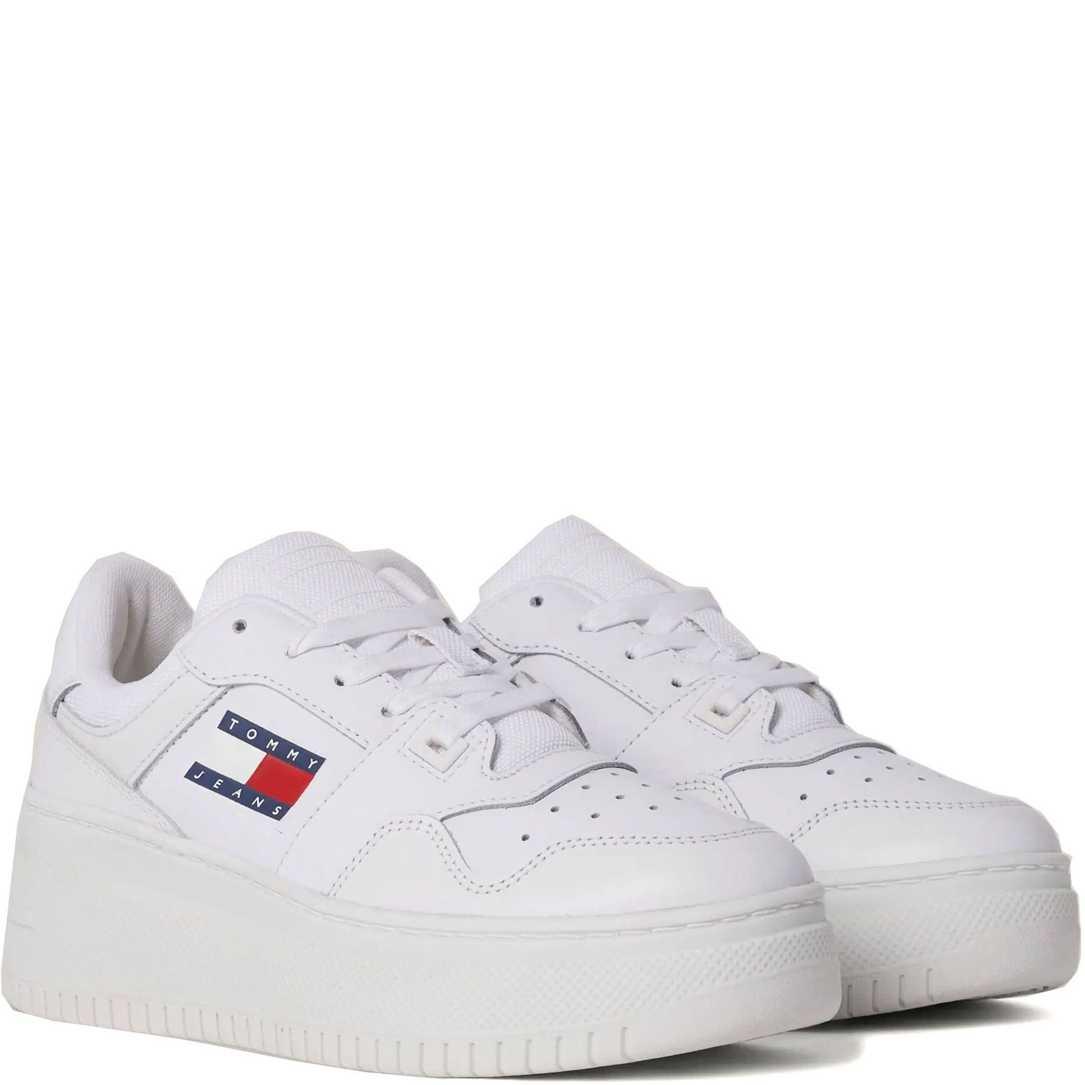 TOMMY JEANS Laisvalaikio bateliai moterims, Balta, Retro basket flatform 1
