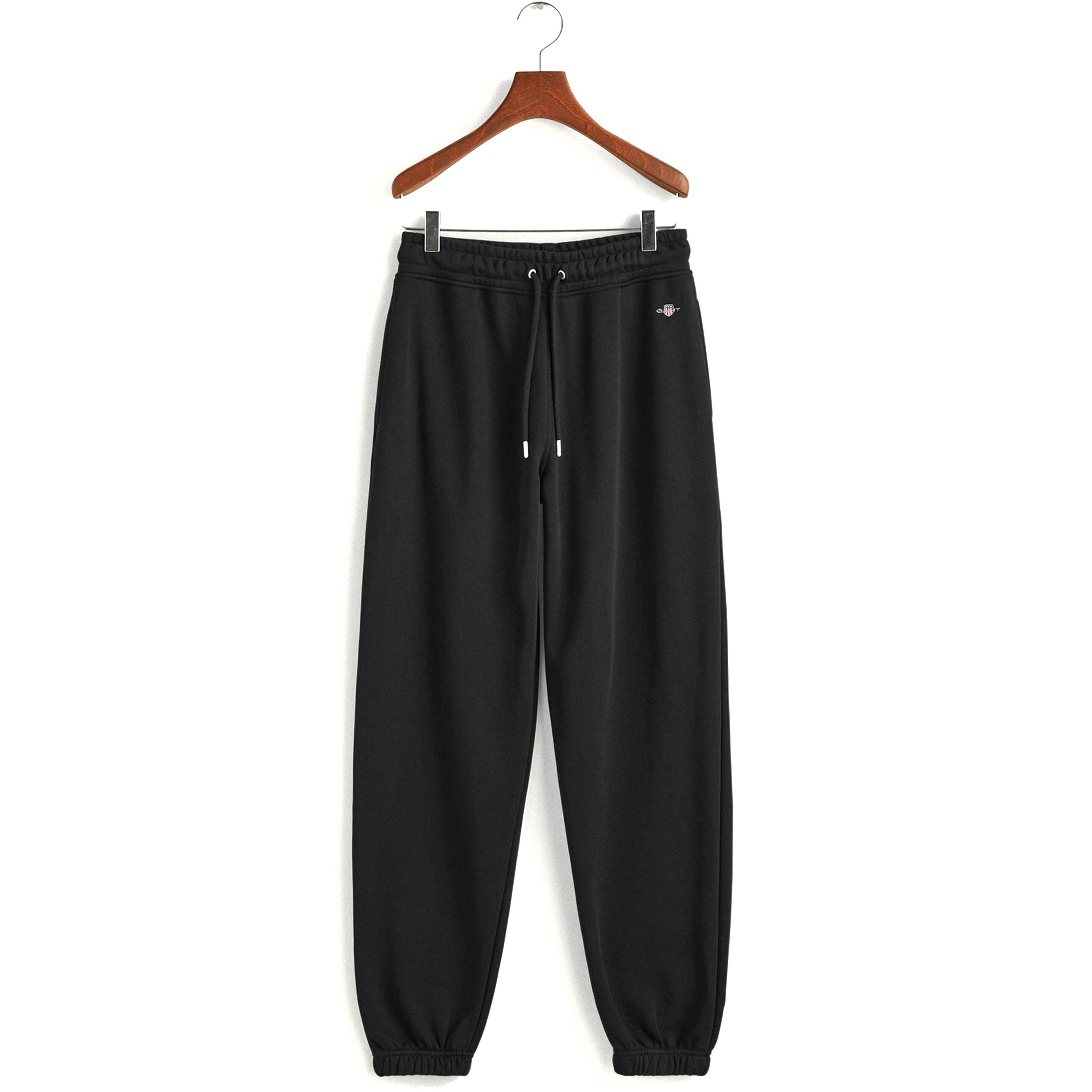 GANT Kelnės moterims, Juoda, REL SHIELD SWEATPANTS 1
