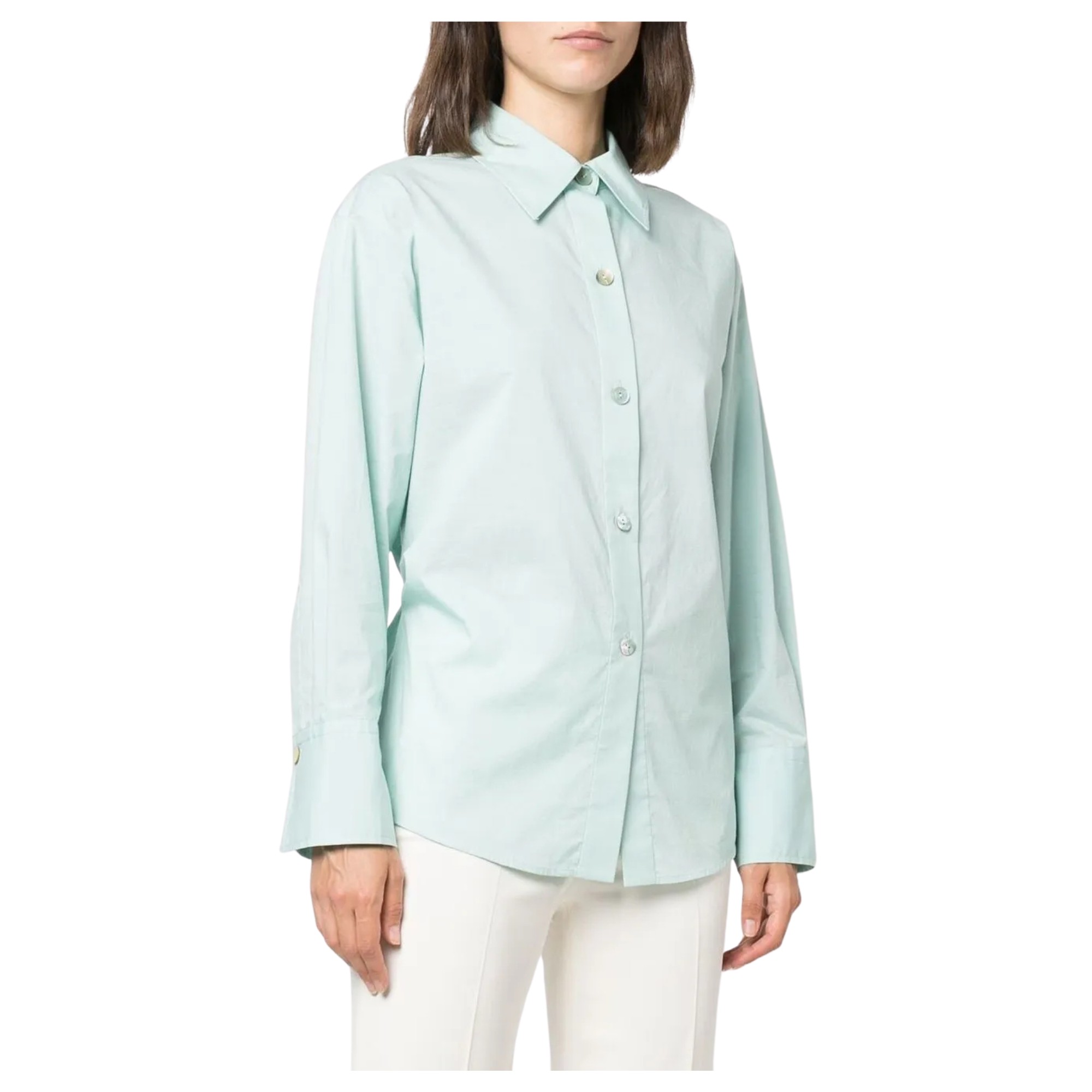 VINCE Marškiniai ilgomis rankovėmis moterims, Mėlyna, Tie back long sleeve shirt 2