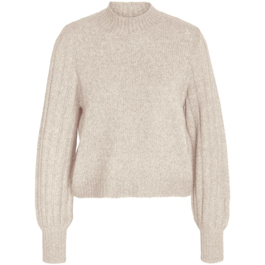NOISY MAY Megztinis moterims, Balta, NMNINA L/S HIGH NECK