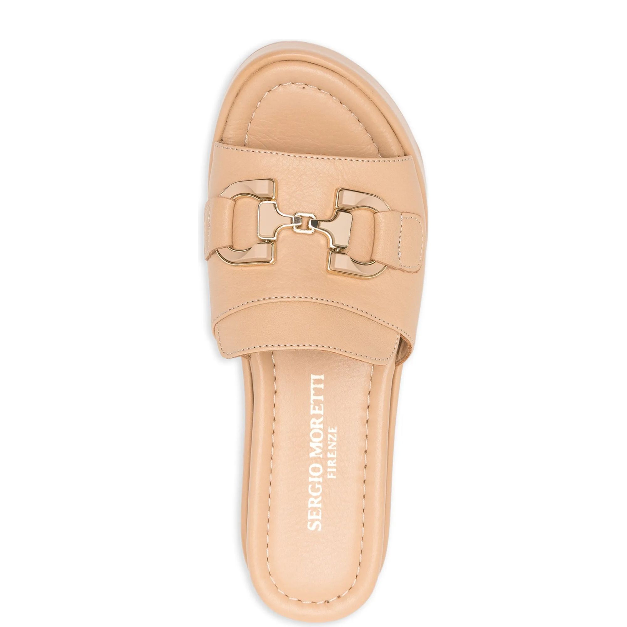 SERGIO MORETTI Klumpės moterims, Smėlio, Slippers 4