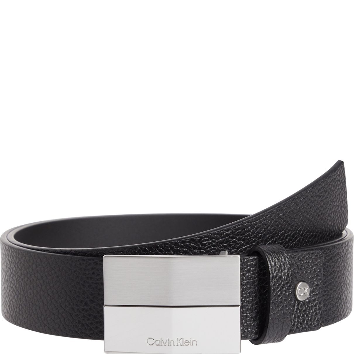CALVIN KLEIN Diržas vyrams, Juoda, Finish plaque 35mm belt