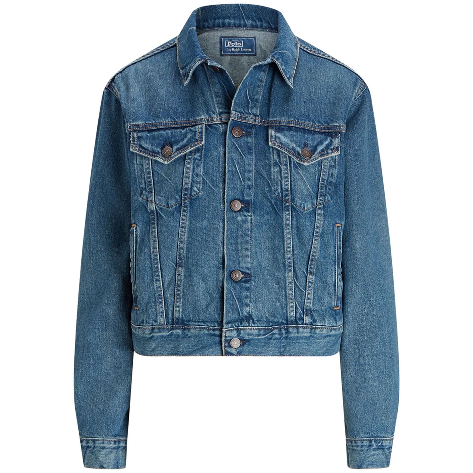 POLO RALPH LAUREN Džinsinis švarkas moterims, Mėlyna, Standard-trucker jacket 1
