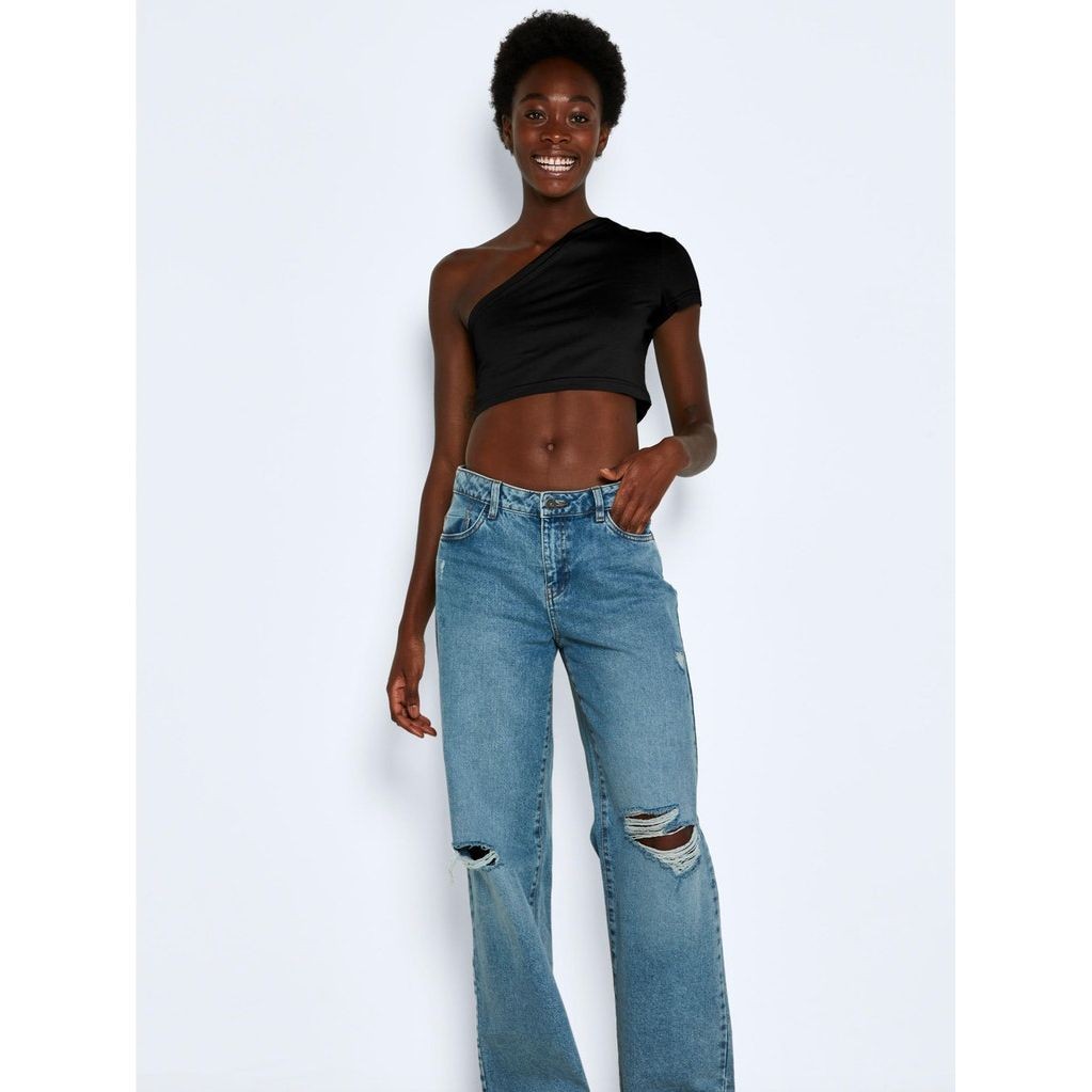 NOISY MAY Palaidinės moterims, Juoda, NMNINI S/S ONESHOULDE 6