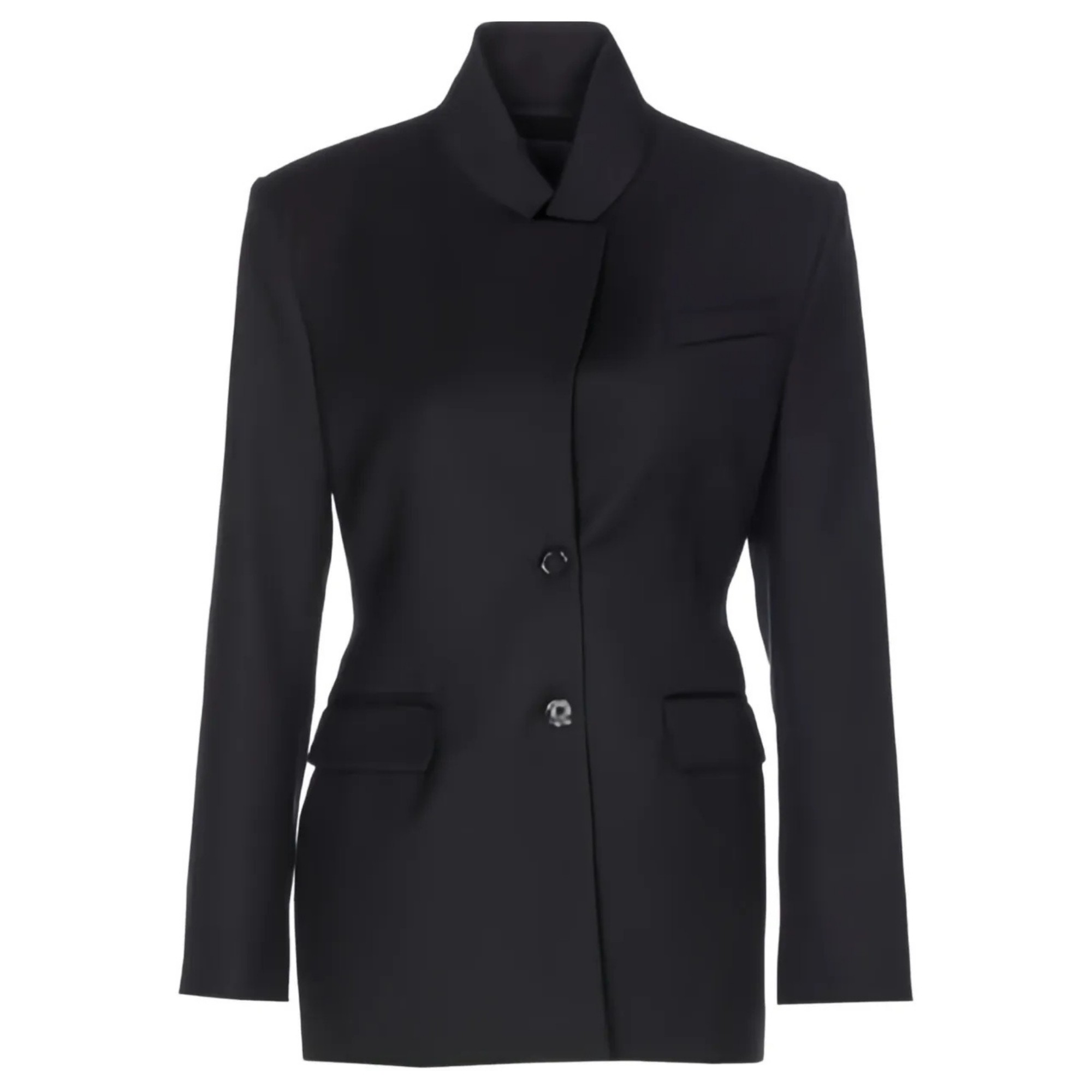 PINKO Striukė moterims, Juoda, Fausta giacca flanella diagona 1