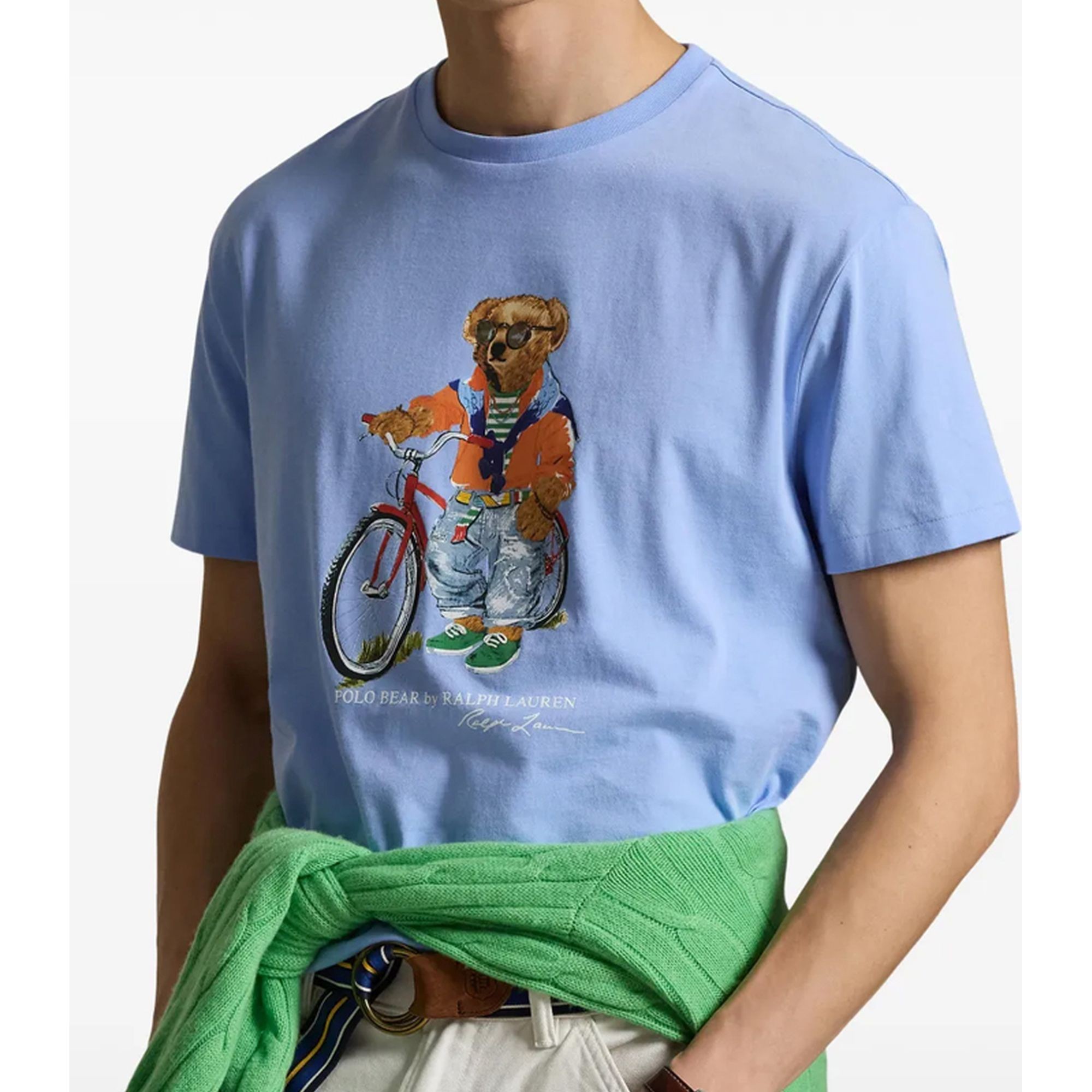 POLO RALPH LAUREN Marškinėliai trump. rankovėmis vyrams, Mėlyna, Knit-t-shirt 2