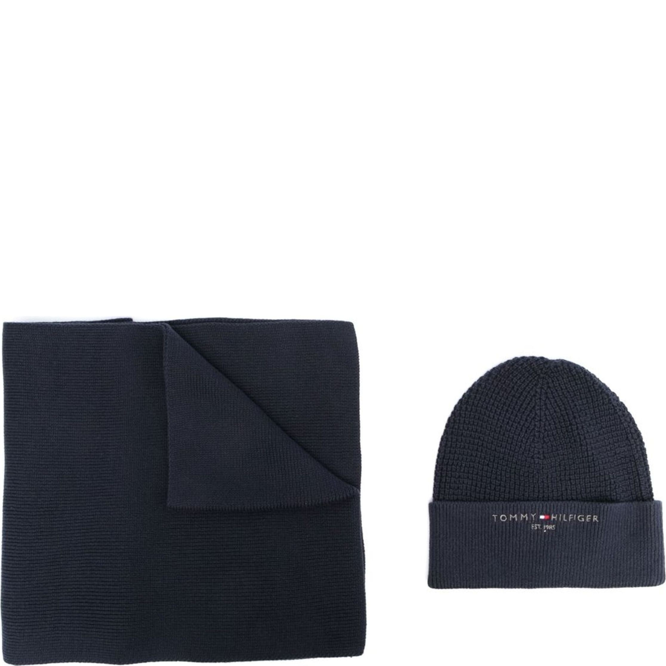 TOMMY HILFIGER Rinkinys vyrams, Mėlyna, HORIZON SCARF & BEANIE GP 1
