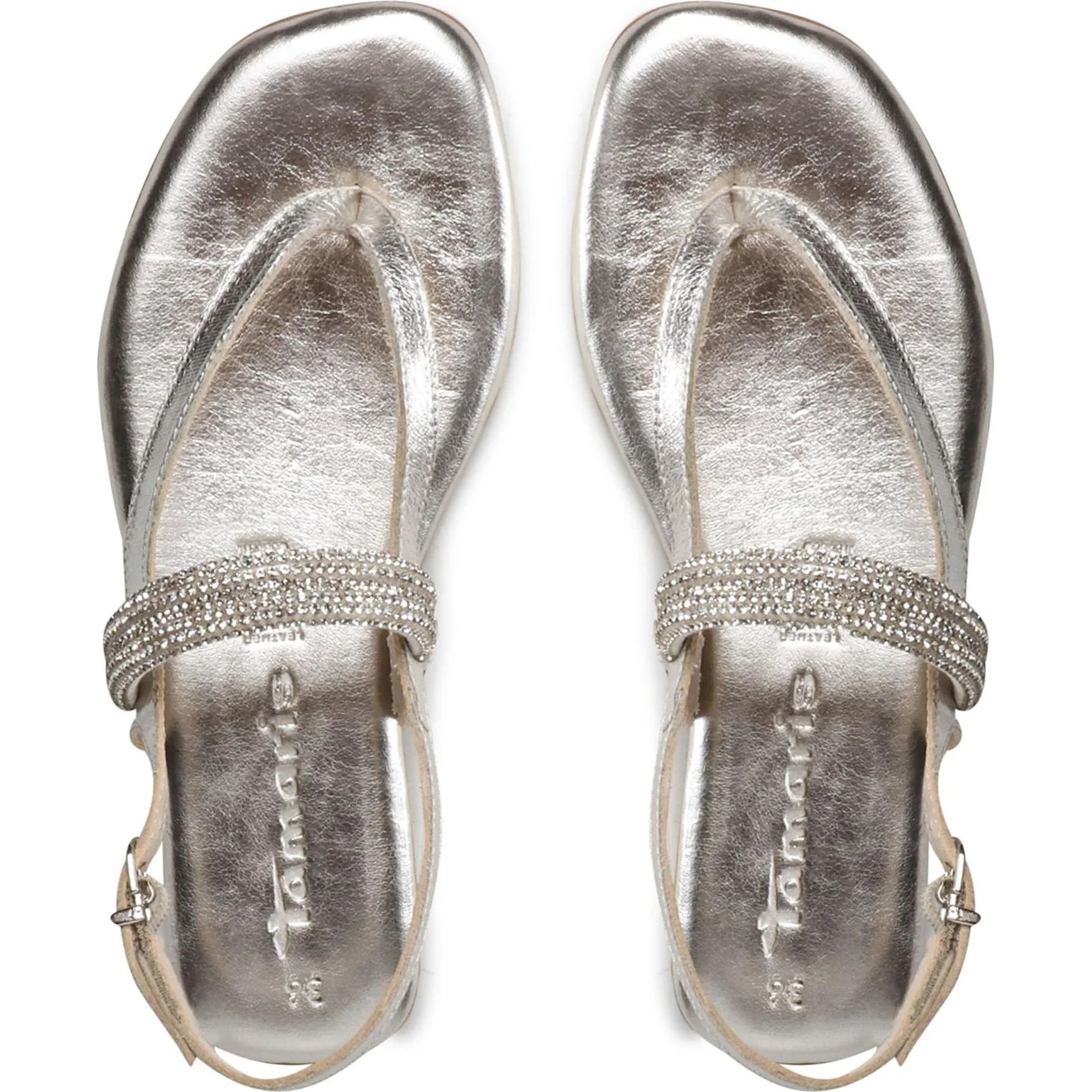 TAMARIS Basutės moterims, Sidabrinė, SANDALS 4