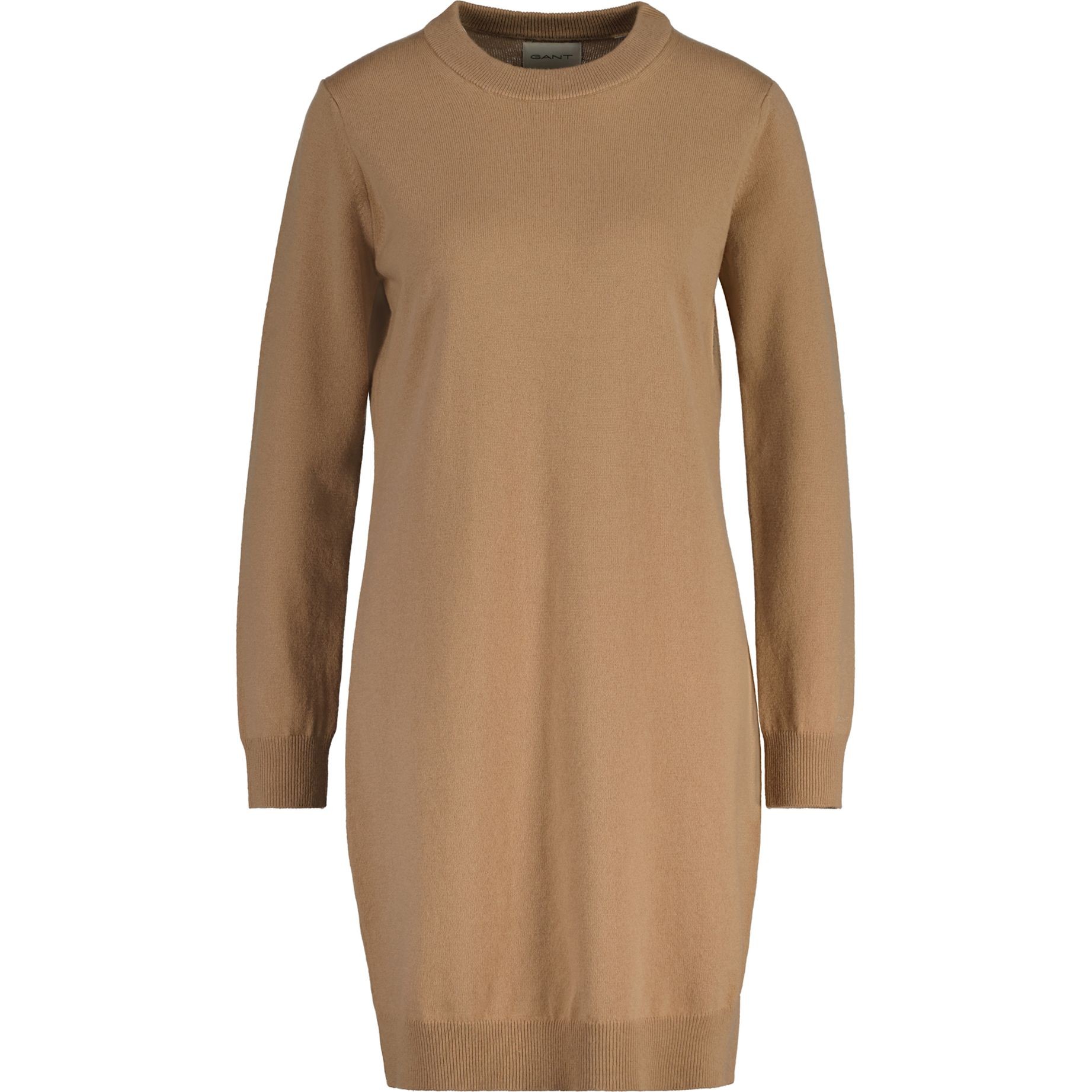 GANT Midi suknelė moterims, Ruda, Superfine lambswool dress 1