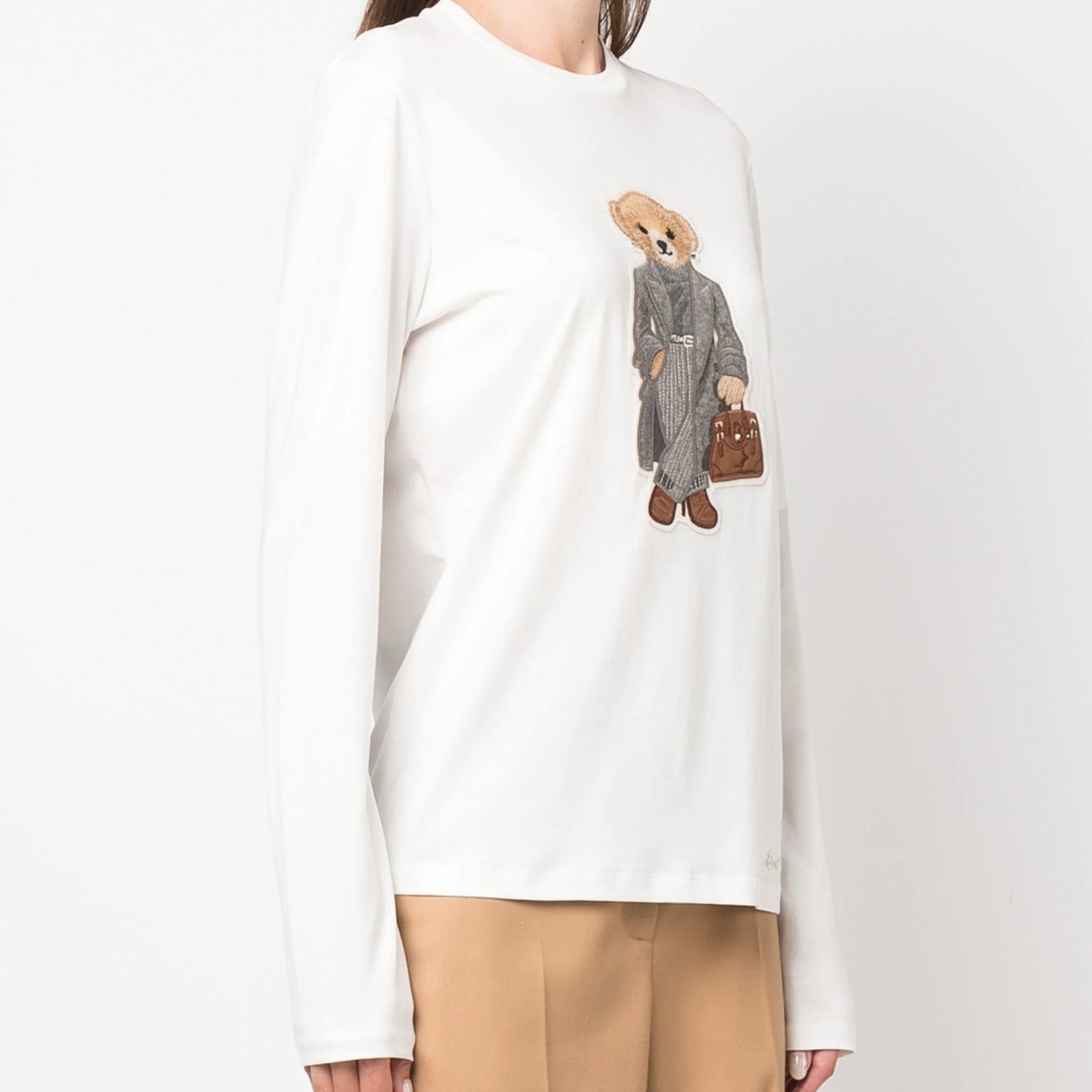 RALPH LAUREN Marškinėliai ilgom. rankovėmis moterims, Kūno, Bear long sleeve t shirt 3