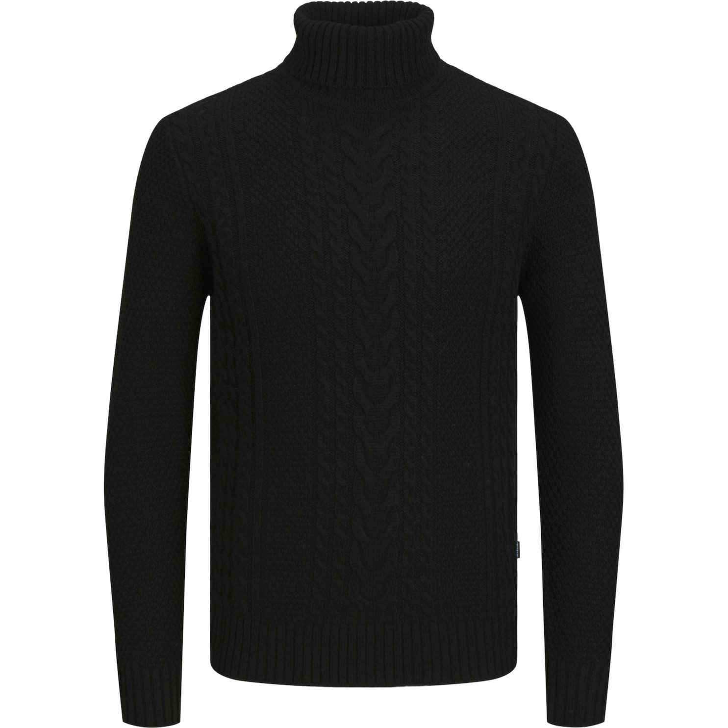 JACK & JONES Megztinis su kaklu vyrams, Juoda, Craig knit roll neck 1