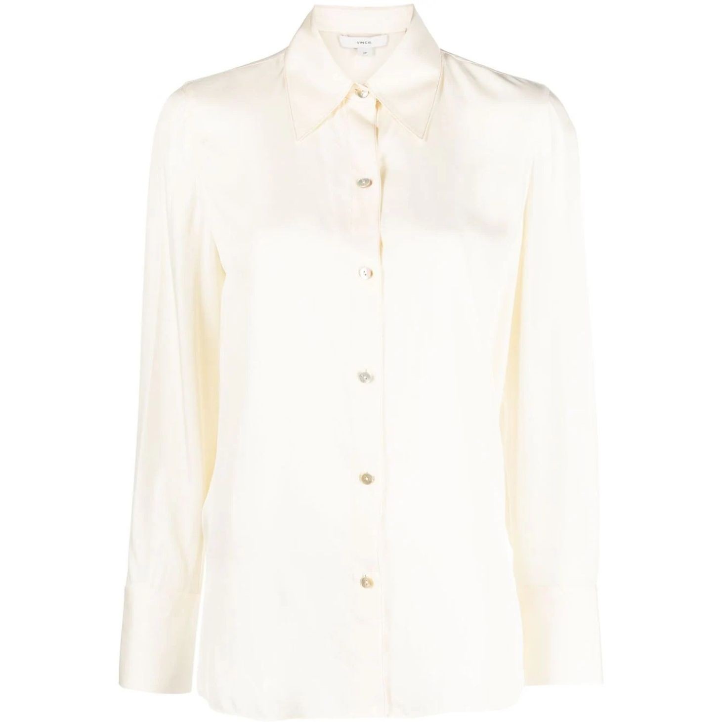 VINCE Palaidinės moterims, Kūno, Easy long sleeve button down 1