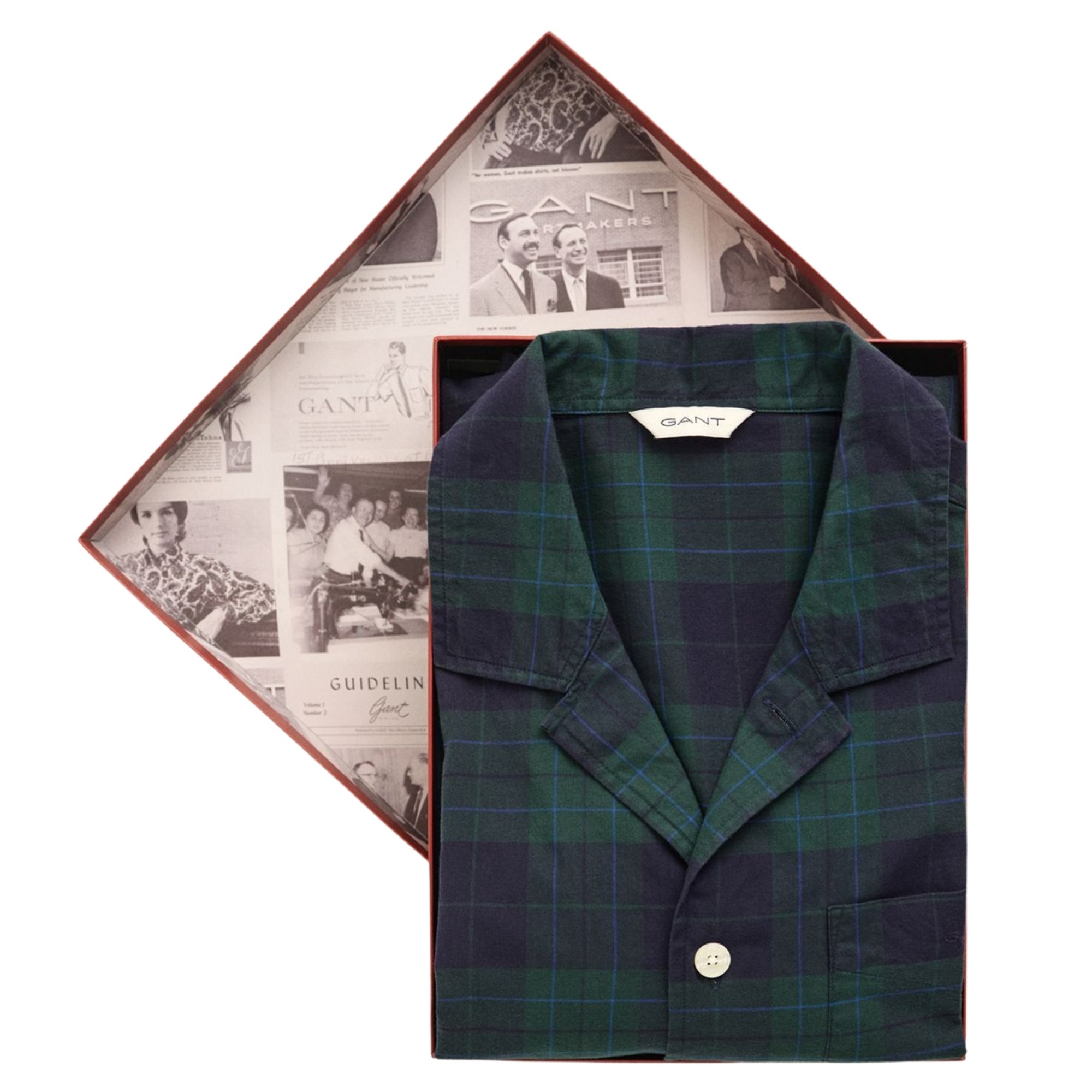 GANT Pižama vyrams, Žalia, Checked pajama set giftbox 2