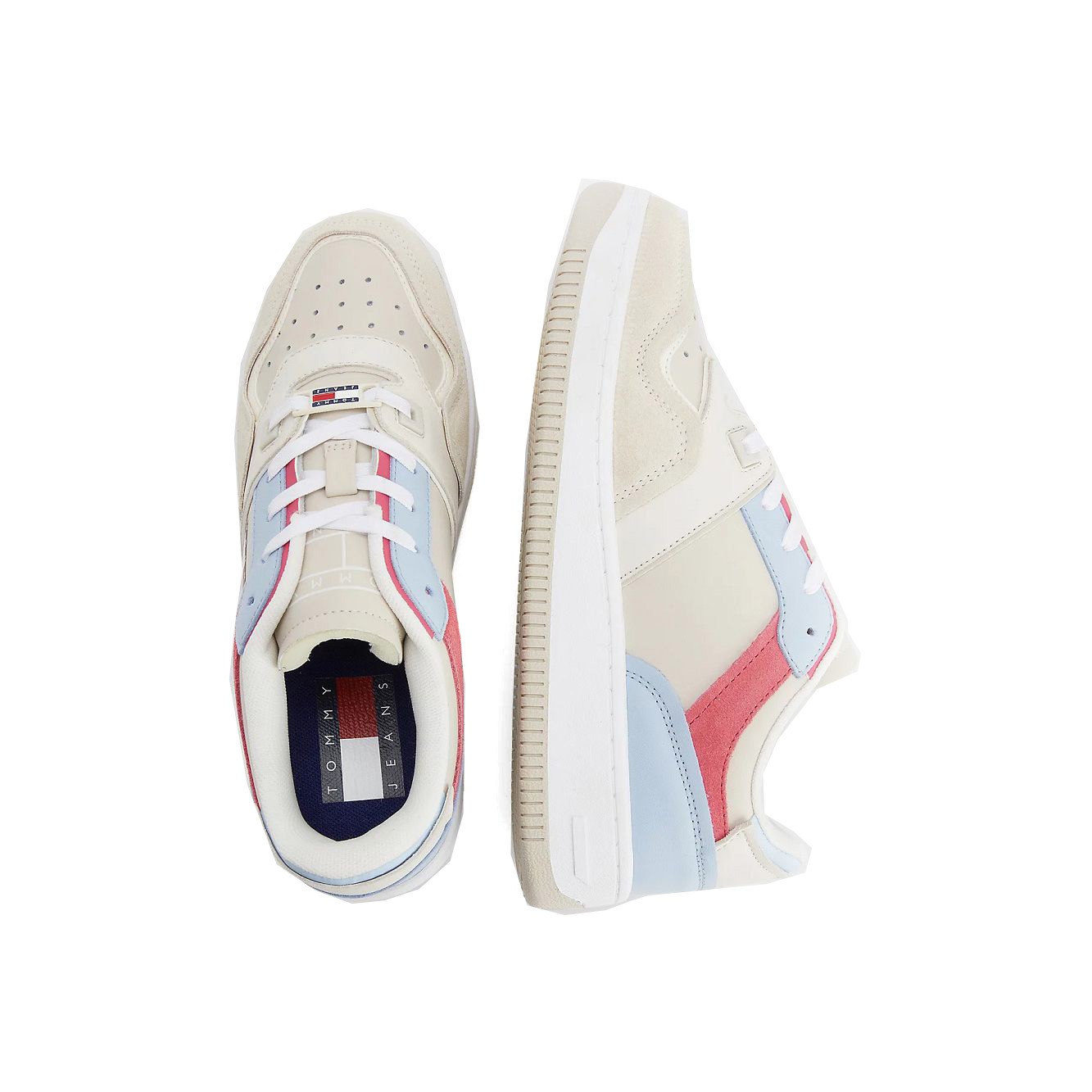 TOMMY JEANS Sportiniai bateliai moterims, Smėlio, JEANS BASKET WMN 4