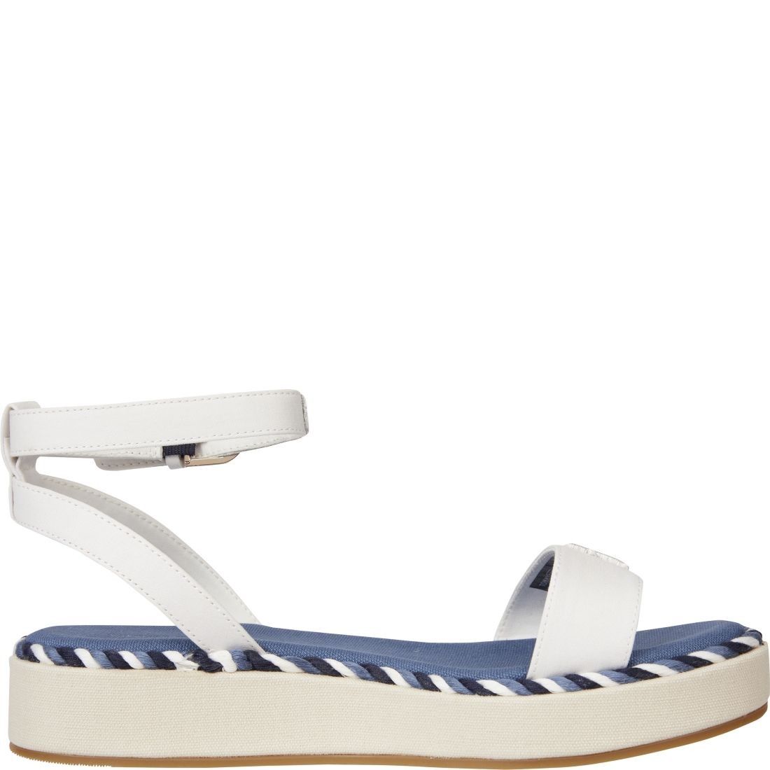 TOMMY HILFIGER Basutės moterims, Balta, Rope flatform sandals 3