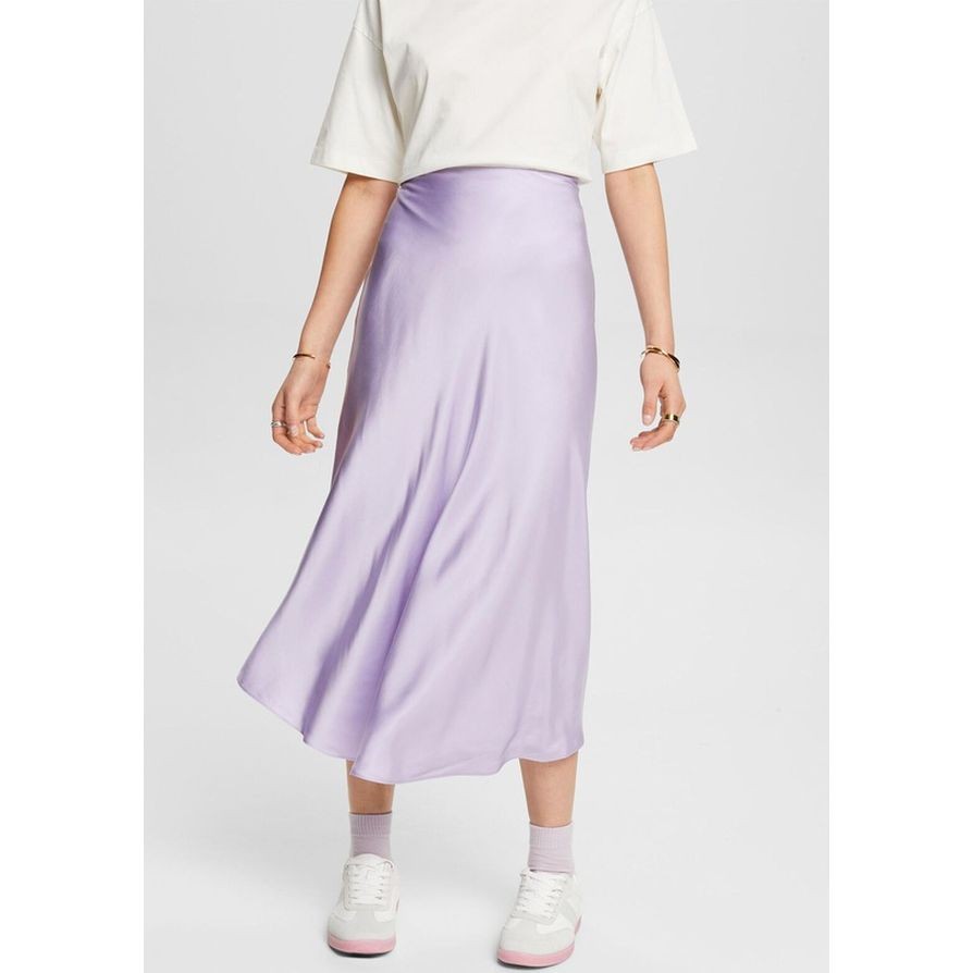 ESPRIT Midi sijonas moterims, purple, F*SUS*sateen Midi skirt 2