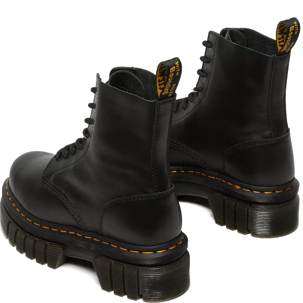 DR. MARTENS Aulinukai moterims, Juoda, Audrick 8-Eye Lux Booties 4