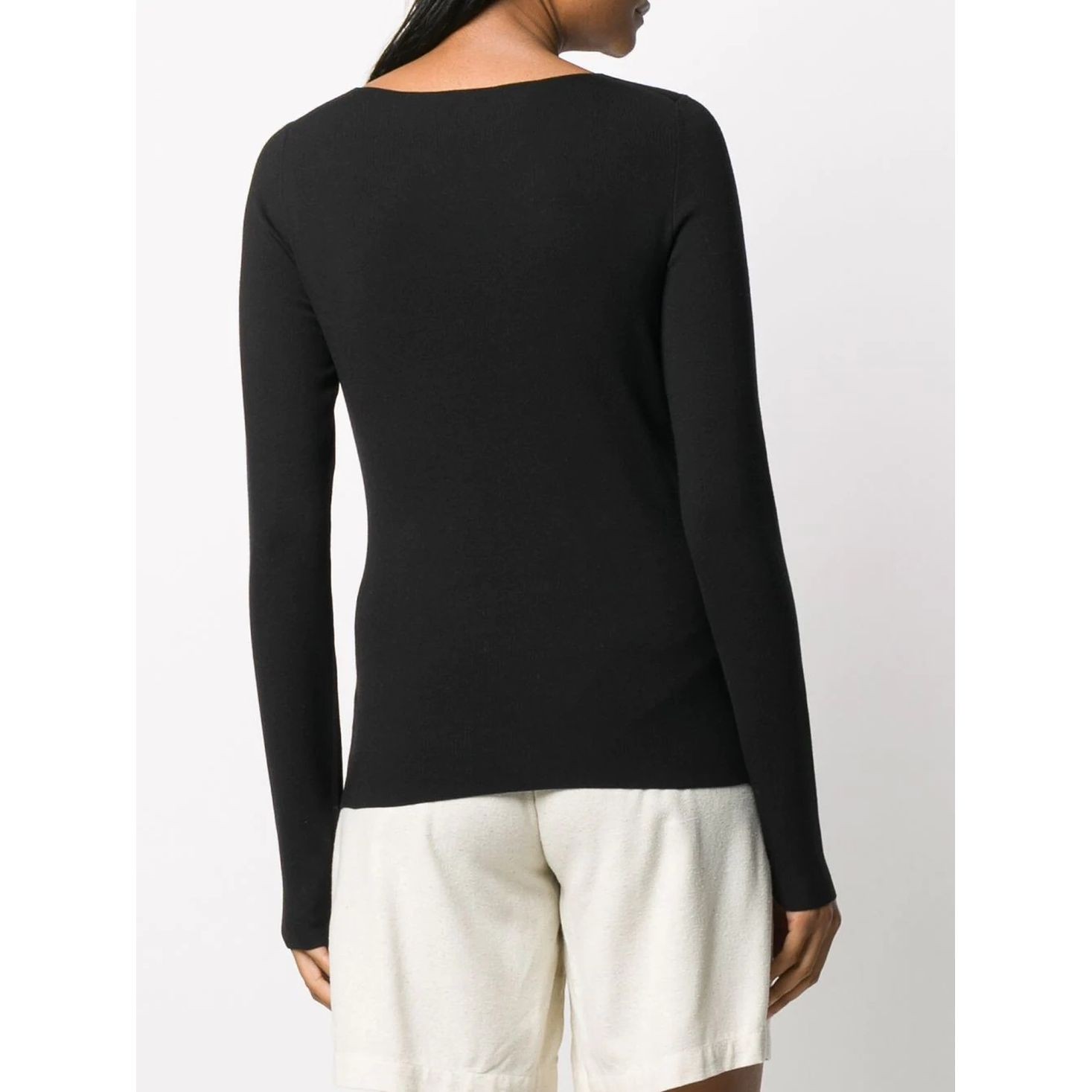 JOSEPH Marškinėliai ilgom. rankovėmis moterims, Juoda, V-neck long sleeve t-shirt 3