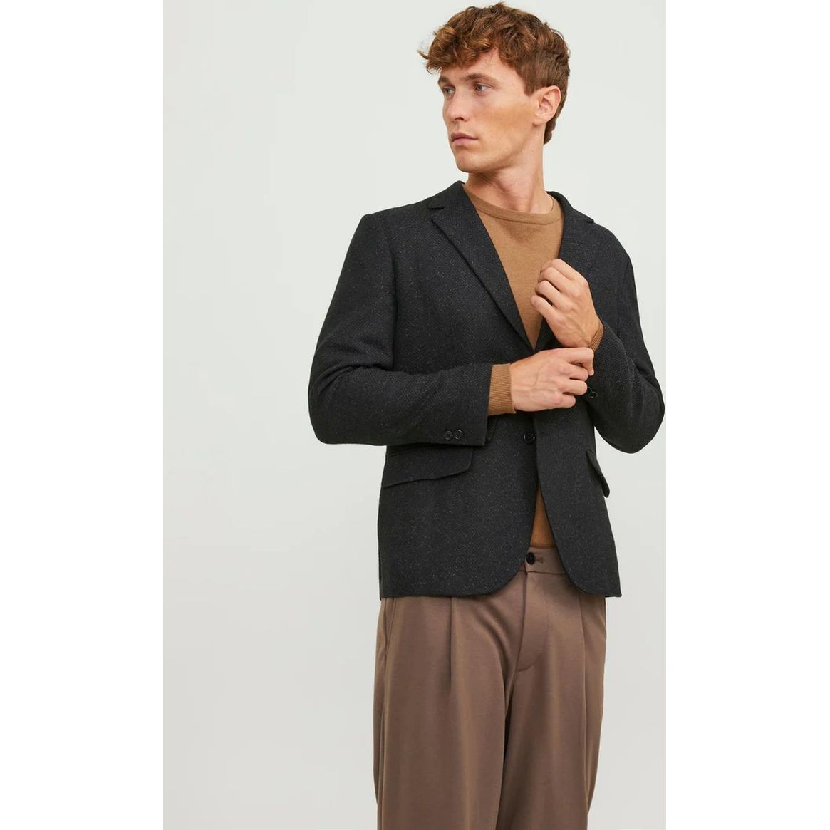 JACK & JONES Švarkas vyrams, Juoda, JPRTWEED BLAZER SLIM F 2