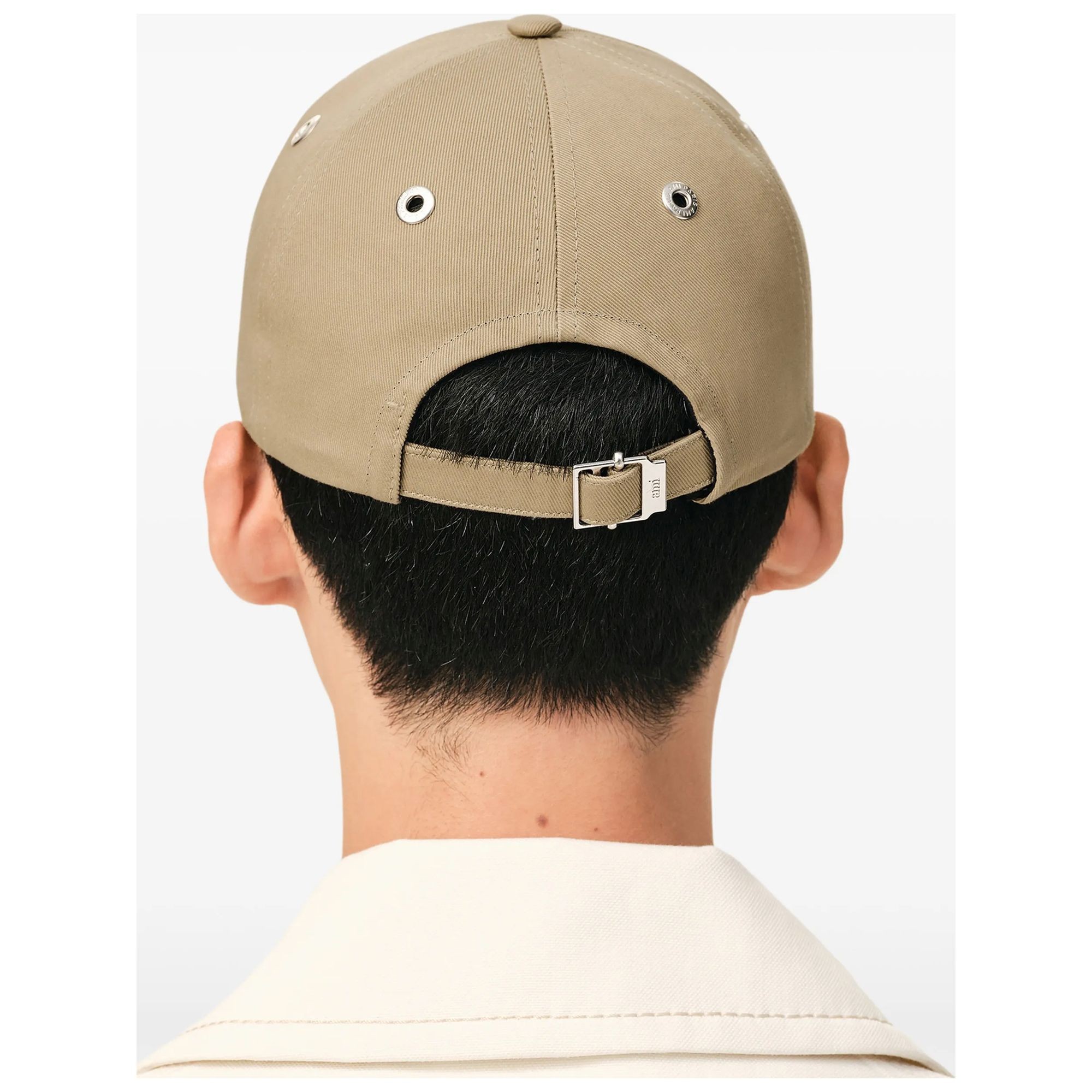 AMI PARIS Kepurė, Smėlio, Ami de coeur embroidery cap 3