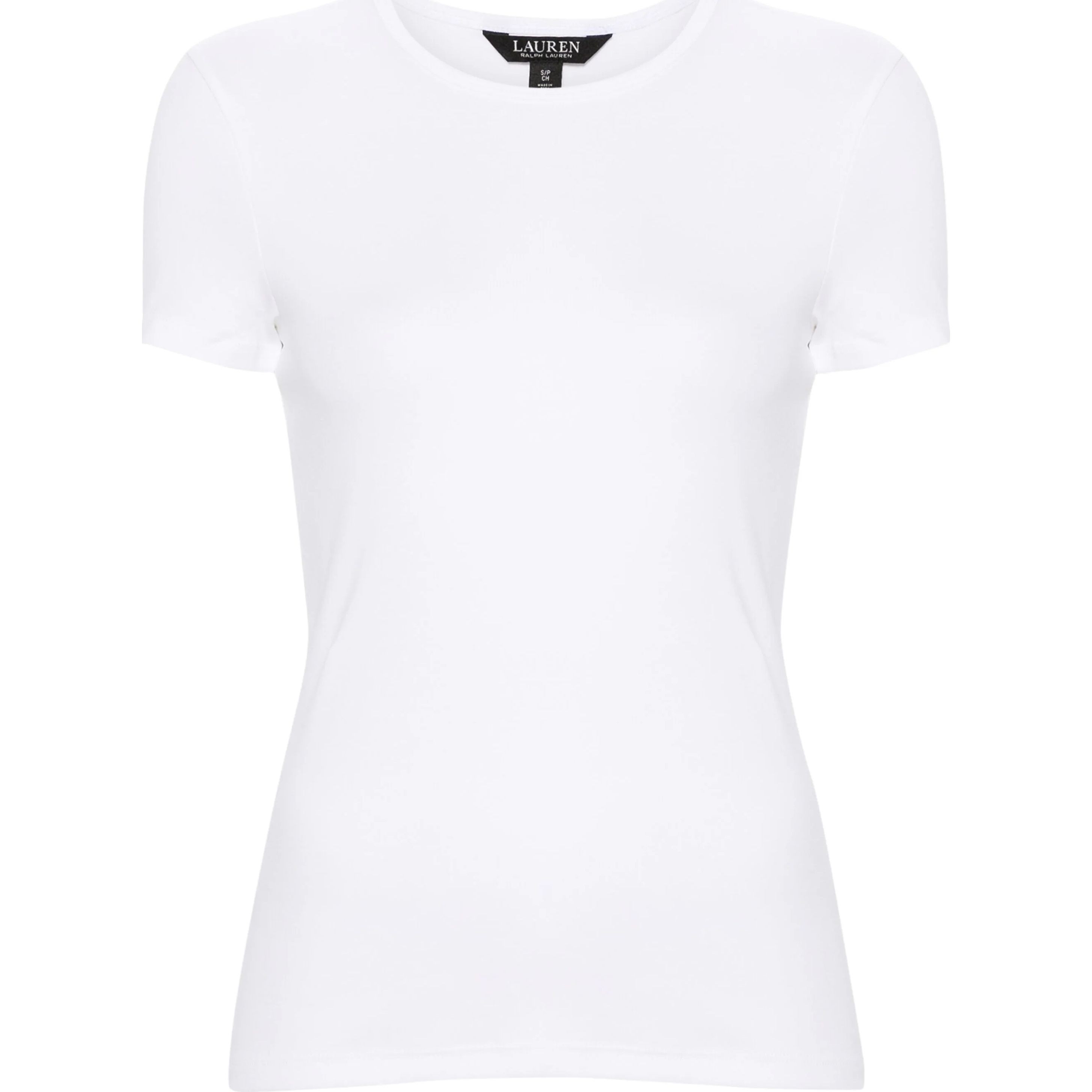 LAUREN RALPH LAUREN Marškinėliai trump. rankovėmis moterims, Balta, Alli short sleeve knit