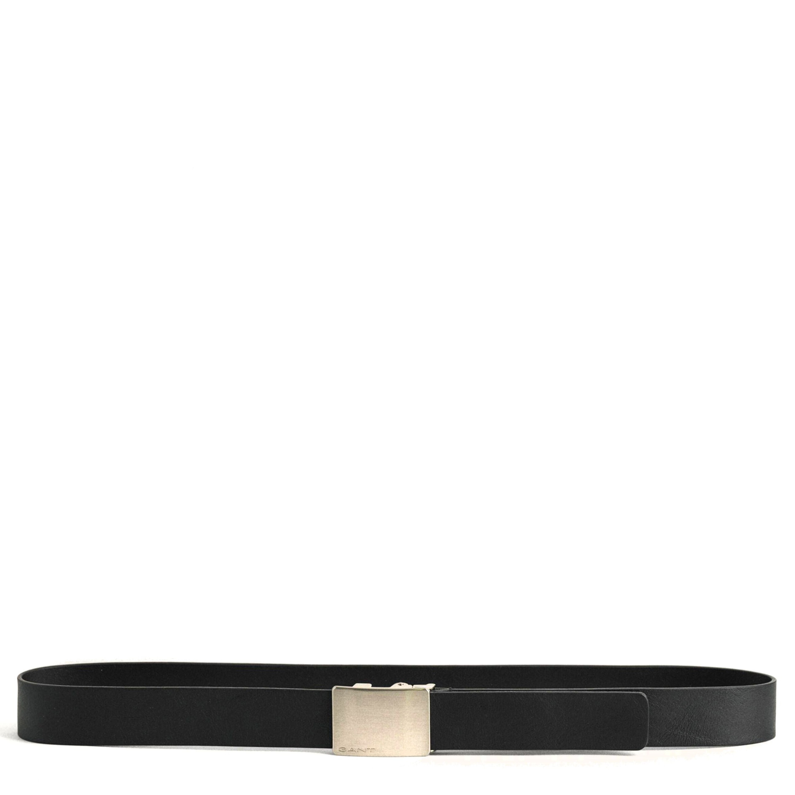 GANT Diržas vyrams, Juoda, PLAQUE BUCKLE LEATHER 1