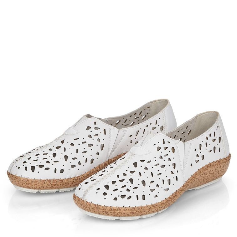 RIEKER Basutės moterims, Balta, SANDALS 5