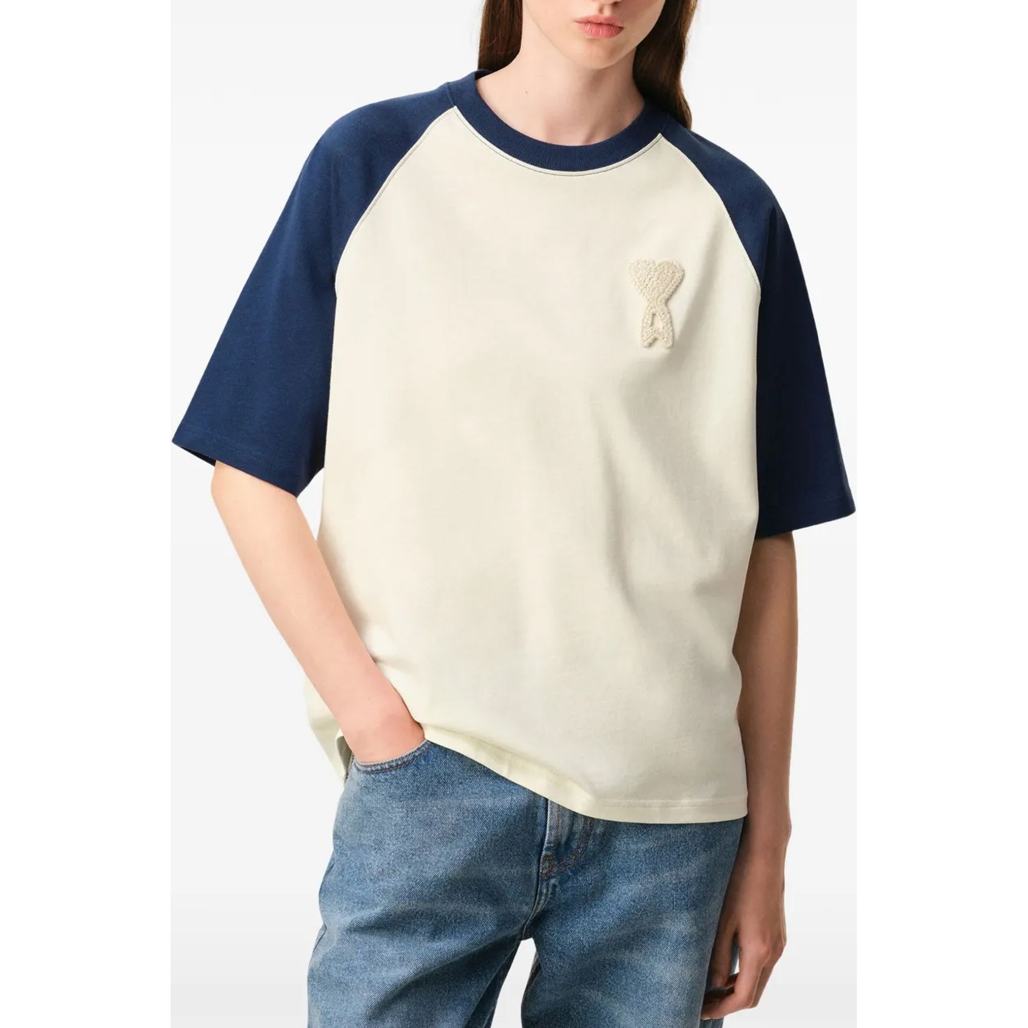 AMI PARIS Marškinėliai trump. rankovėmis, Balta, Short sleeves fit teeshirt 3
