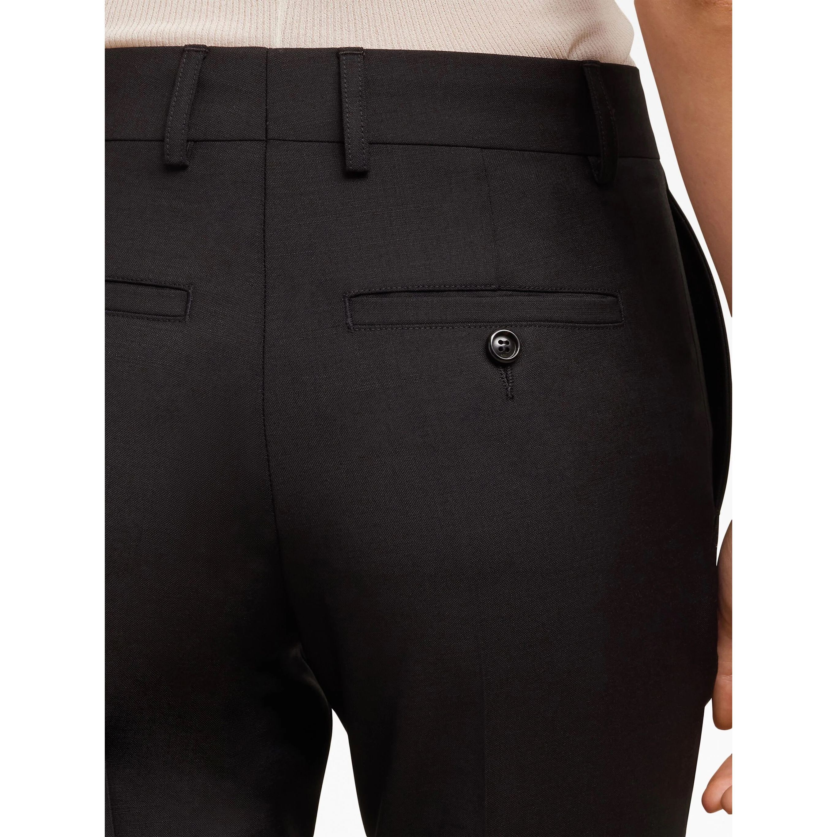 AMI PARIS Kelnės moterims, Juoda, Cigarette trousers 4
