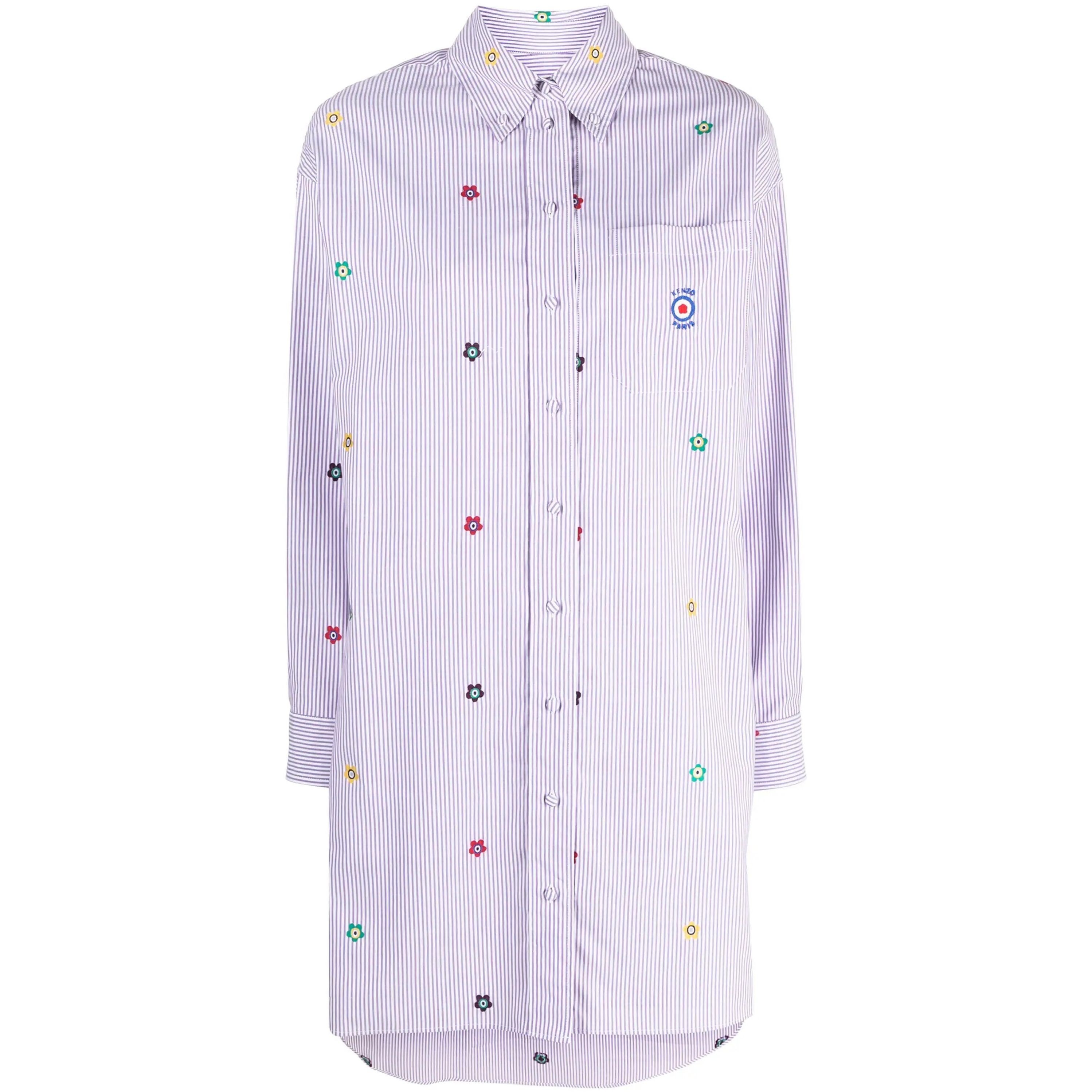 KENZO Mini suknelė moterims, Rožinė, Kenzo target shirting dress 1