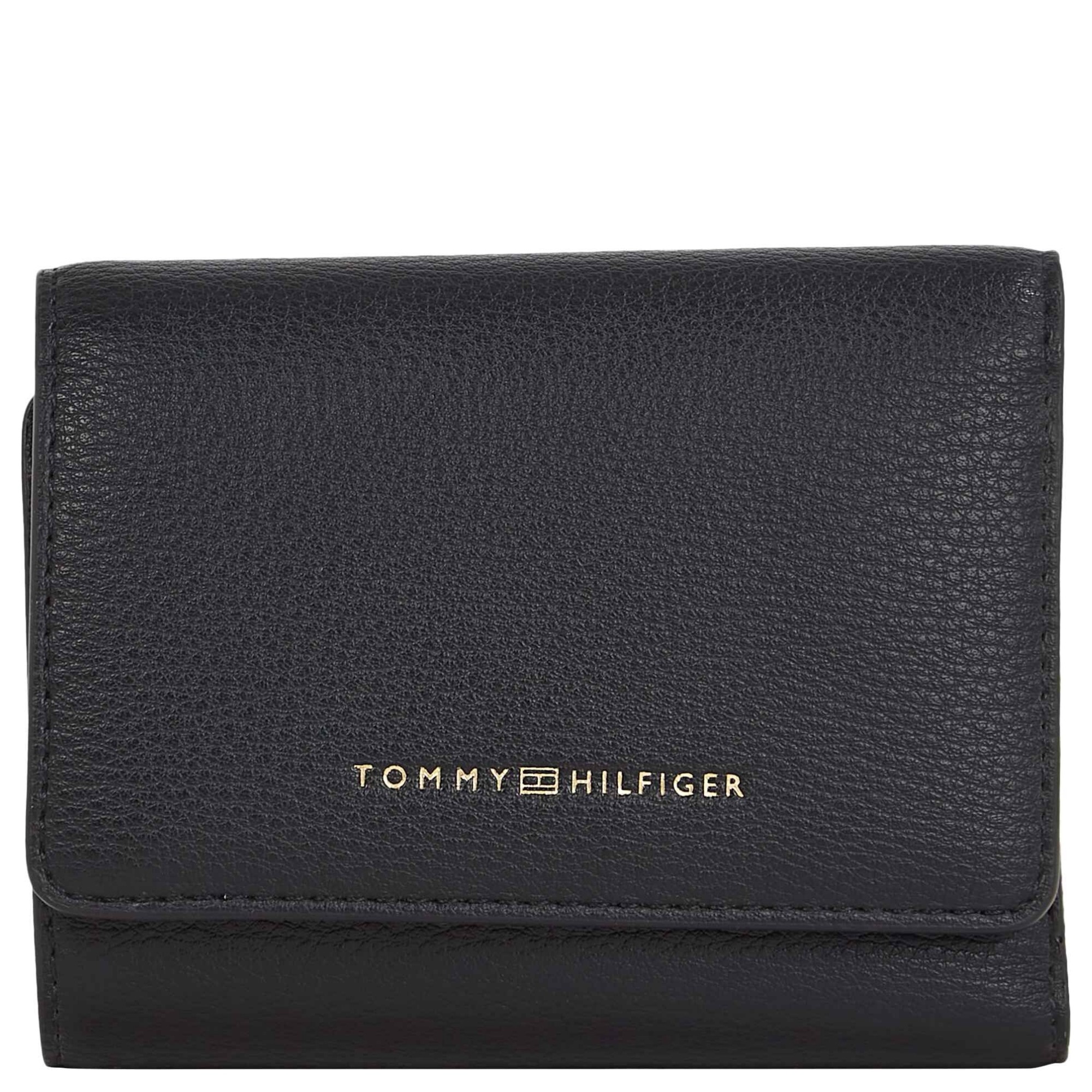 TOMMY HILFIGER Piniginė moterims, Juoda, TH flag trifold 1