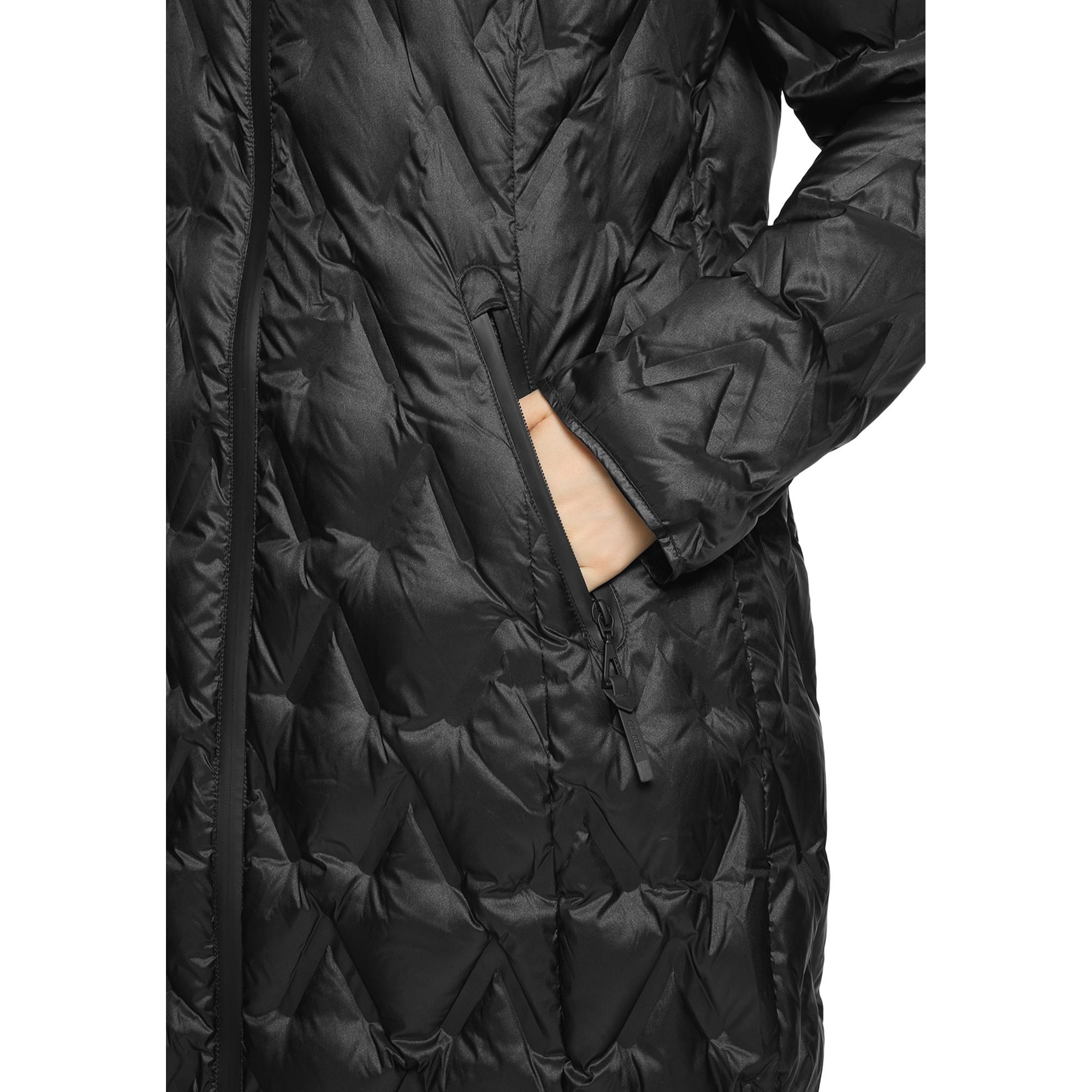 GIL BRET Pūkinis paltas moterims, Juoda, Down coat 8