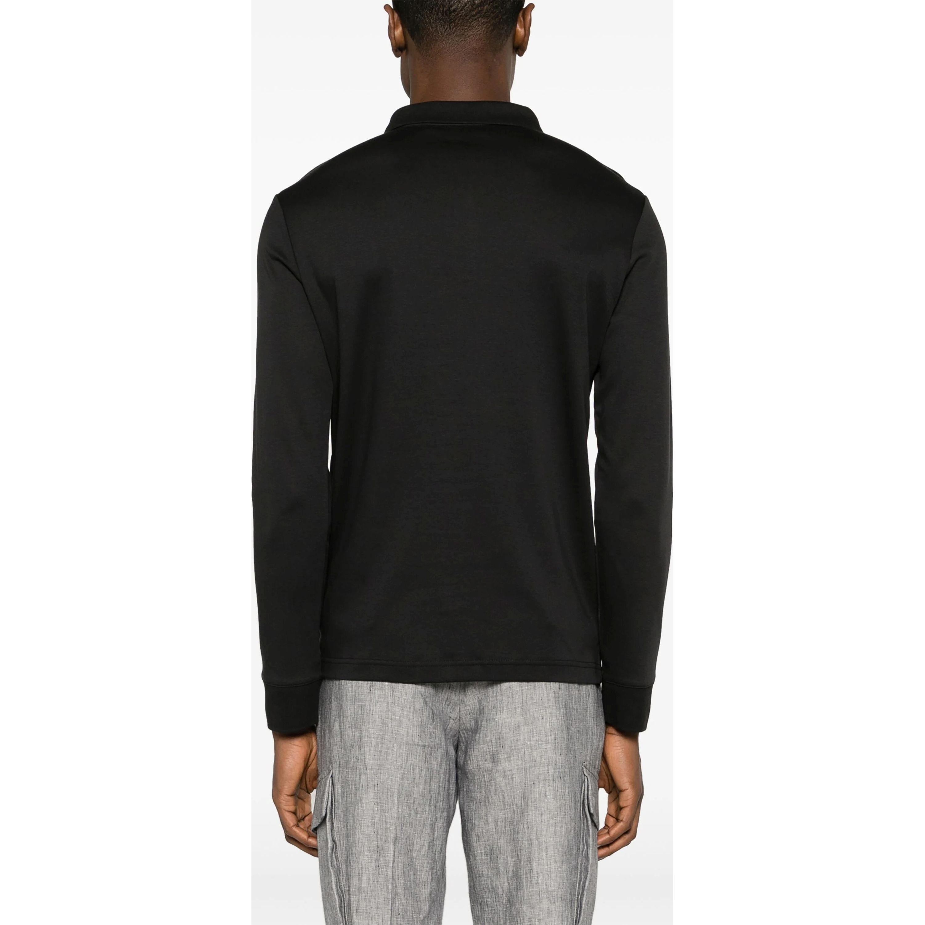 CALVIN KLEIN Polo marškiniai ilgos rank. vyrams, Juoda, L/s polo 3
