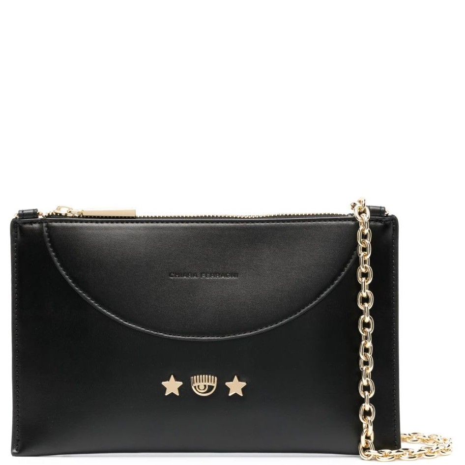CHIARA FERRAGNI Rankinė per petį moterims, Juoda, RANGE G - GOLDEN EYE 1