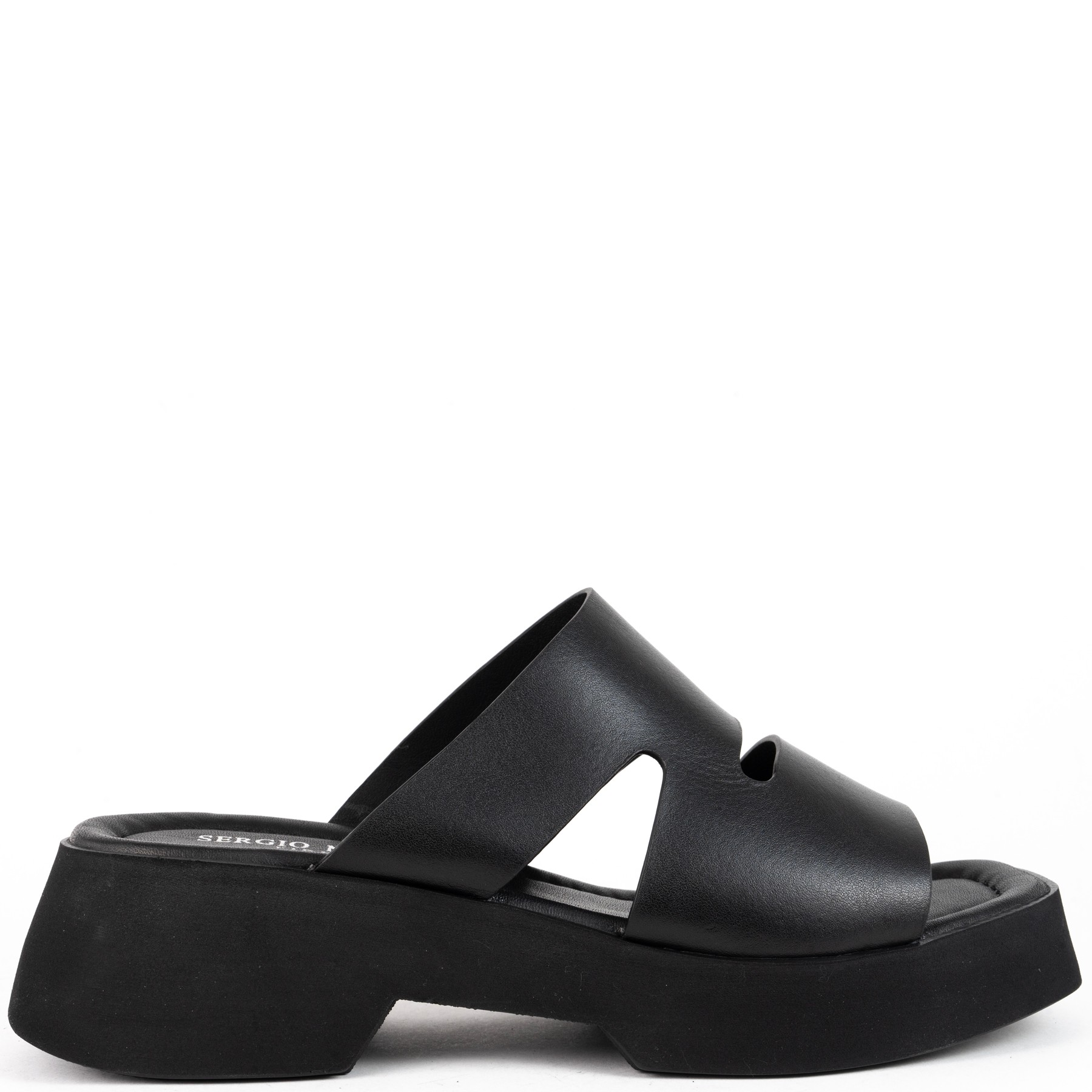 SERGIO MORETTI Klumpės moterims, Juoda, Slippers 2